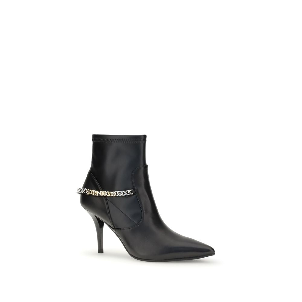 PINKO Black Calf Leather Bos Taurus Ankle Boots | Regal Royce