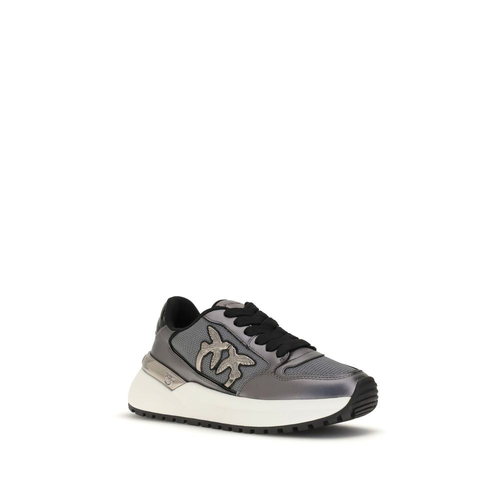 PINKO Gray Fabric Low Top Sneakers | Regal Royce