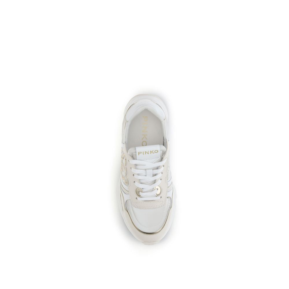 PINKO White Cotton Athletic Sneakers | Regal Royce