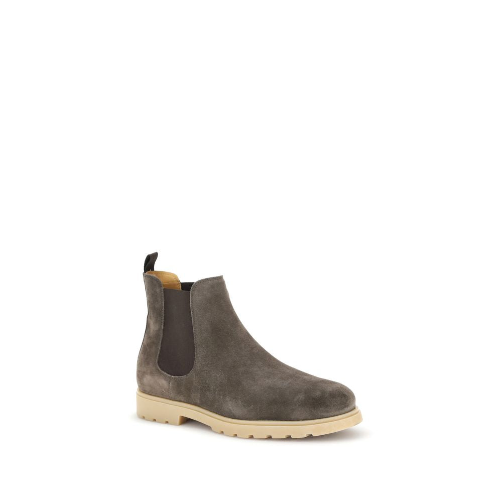 Kiton Brown Rubber Chelsea Boots | Regal Royce