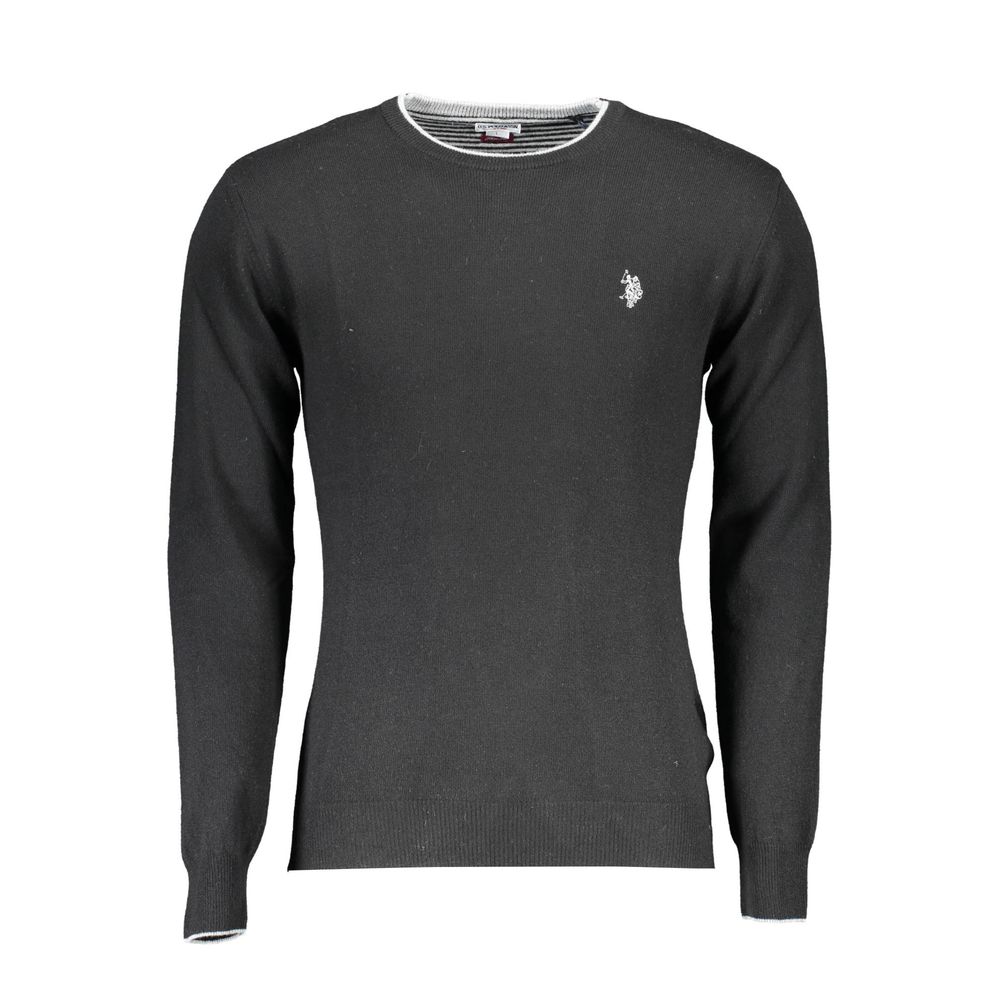 U.S. POLO ASSN. Black Wool Men's Sweater | Regal Royce