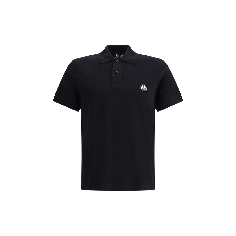 Moose Knuckles Black Cotton Polo Shirt | Regal Royce