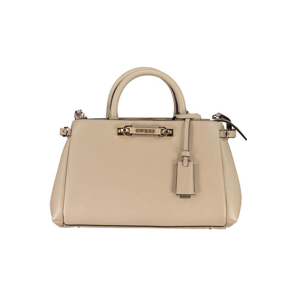 Guess Jeans Beige Polyethylene Women Handbag | Regal Royce