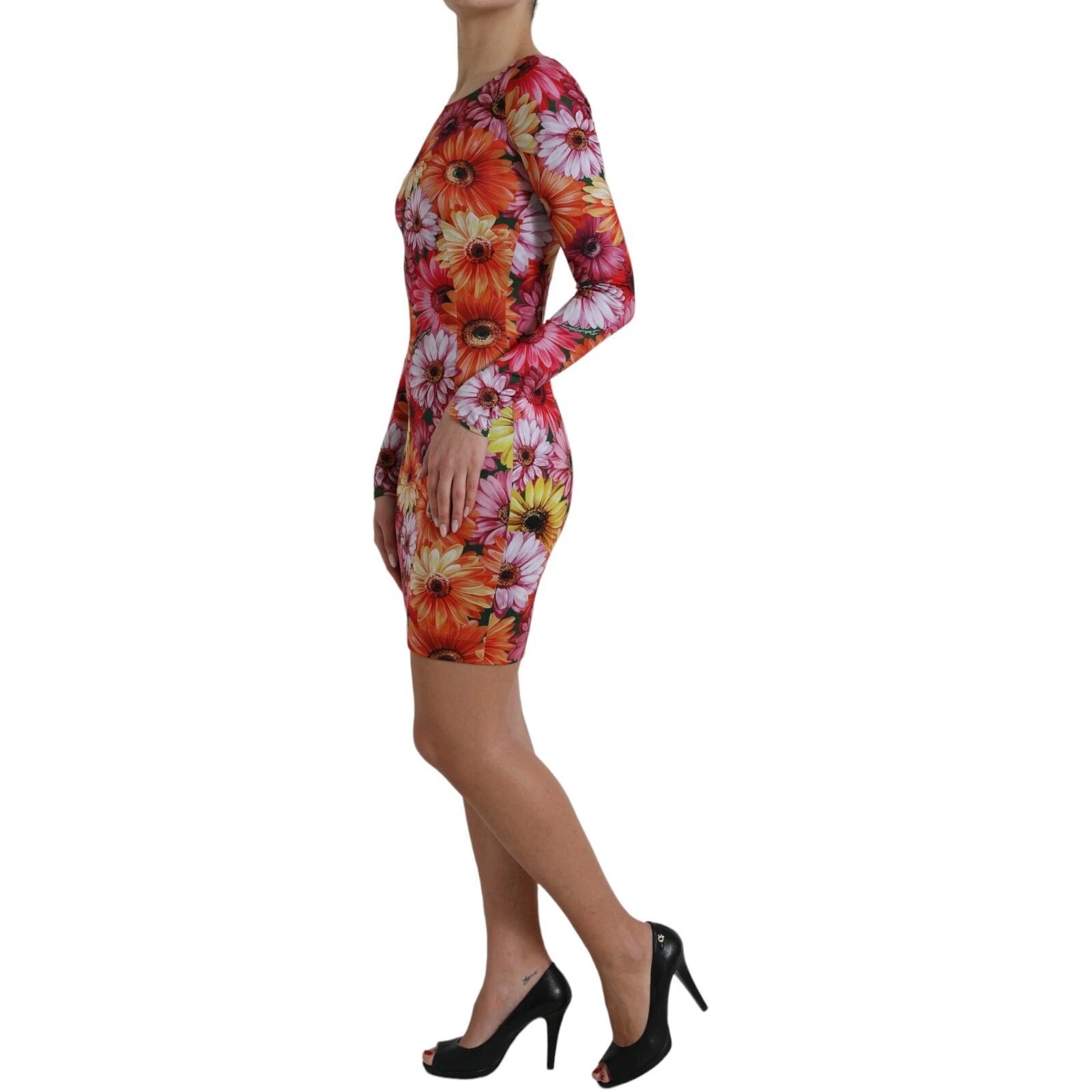 Dolce & Gabbana Multicolor Floral Print Sheath Mini Dress | Regal Royce