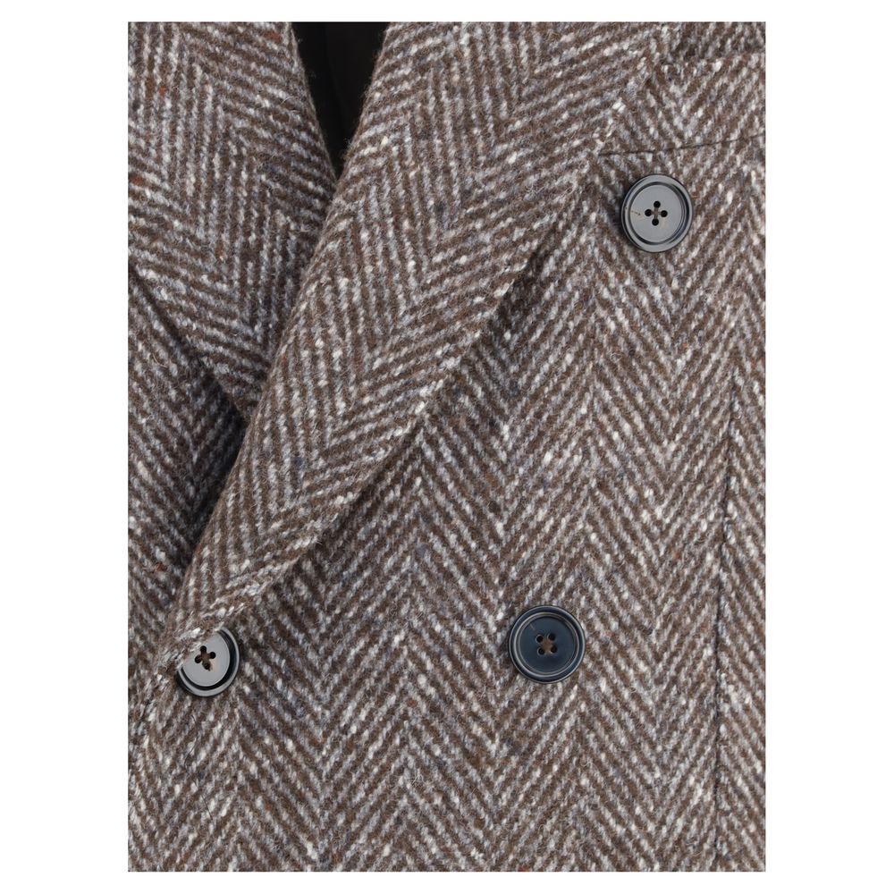 Dolce & Gabbana Gray Fleece Wool Coat | Regal Royce