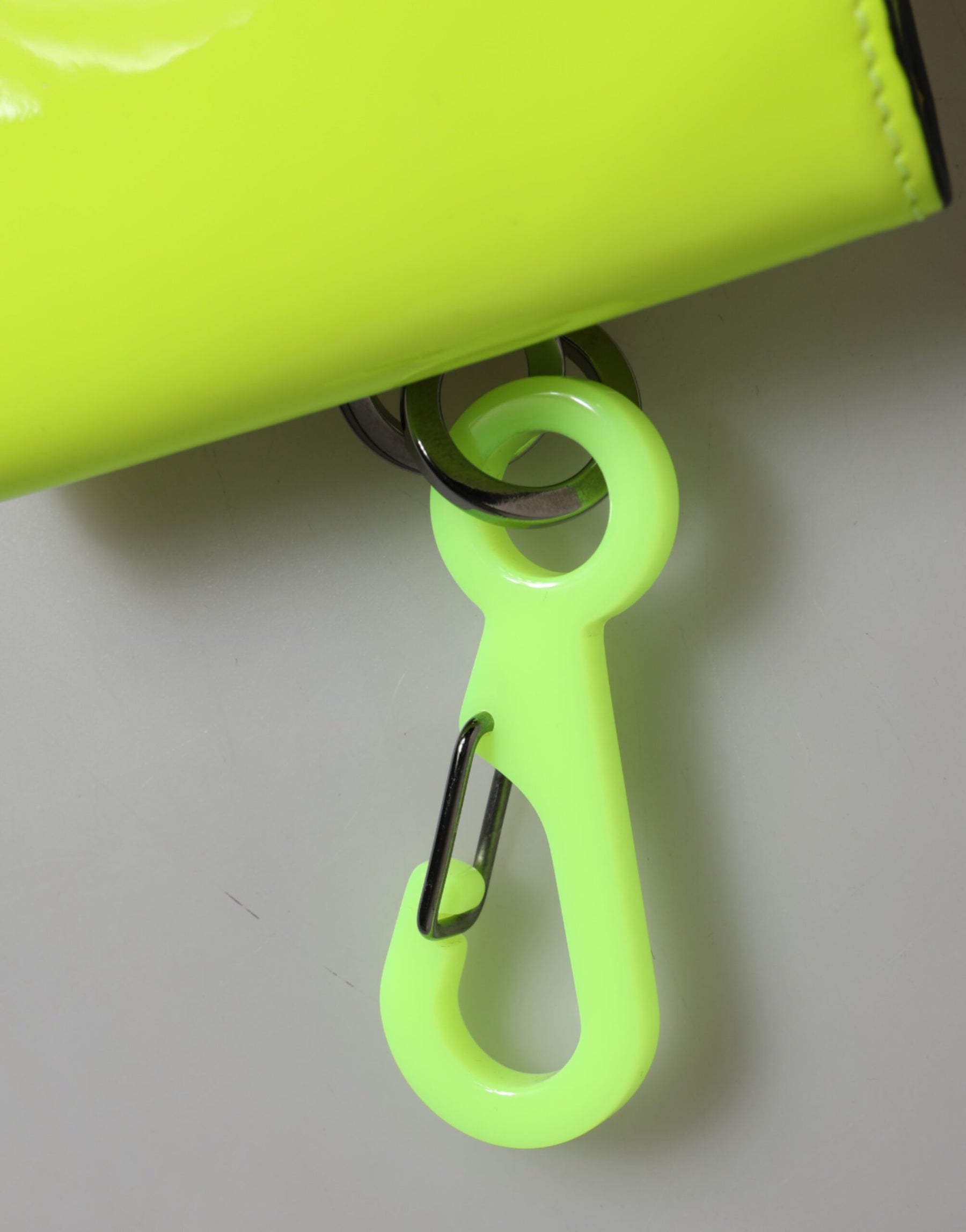 Dolce & Gabbana Yellow Green Bifold DG Logo Neck Strap Cardholder Wallet | Regal Royce