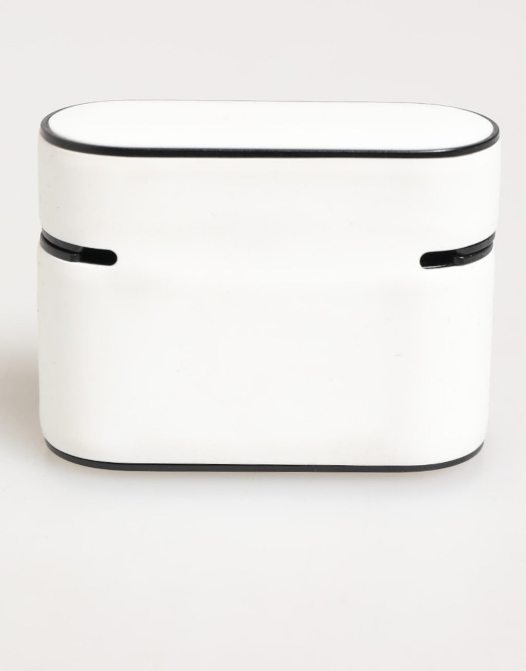 Dolce & Gabbana White Black Rubber Logo Embossed Accessory Airpods Case