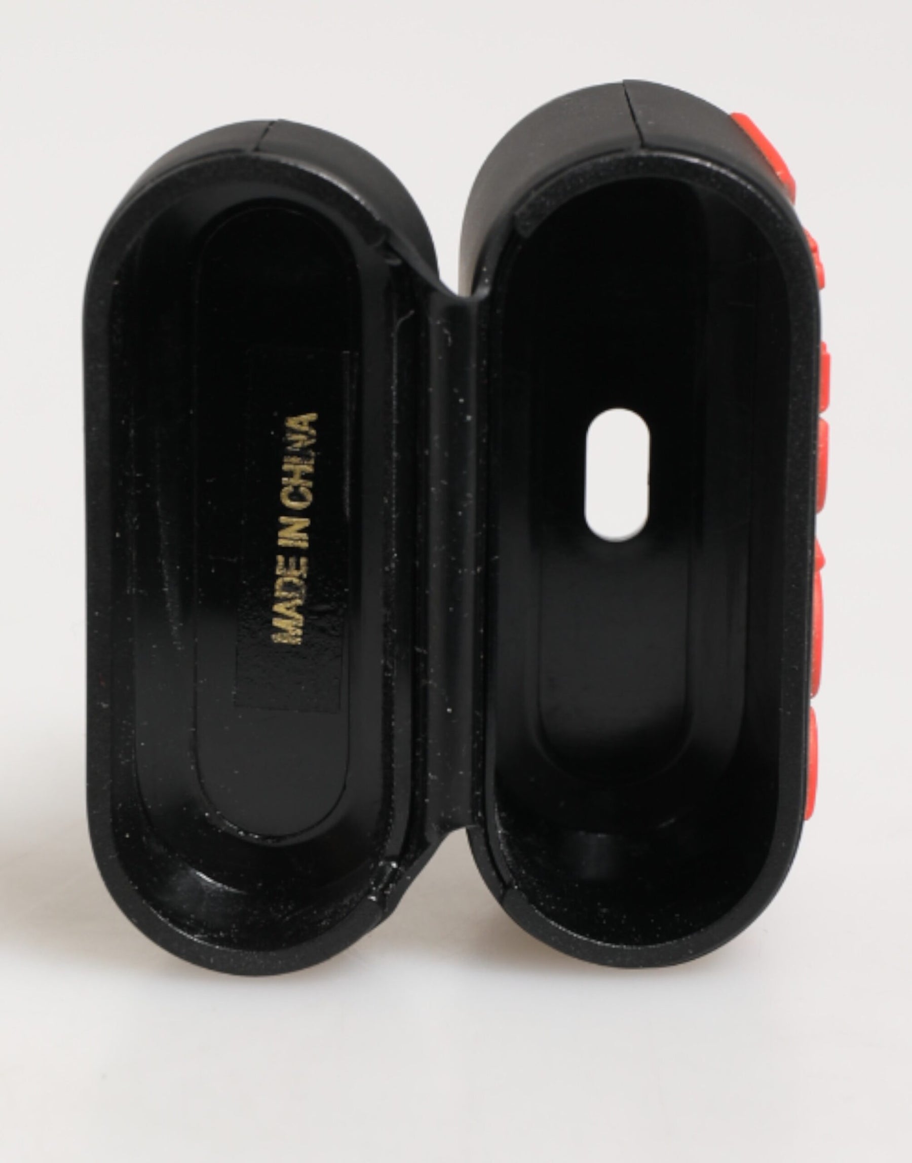 Dolce & Gabbana Black Orange Rubber Logo Embossed Accessory Airpods Case | Regal Royce