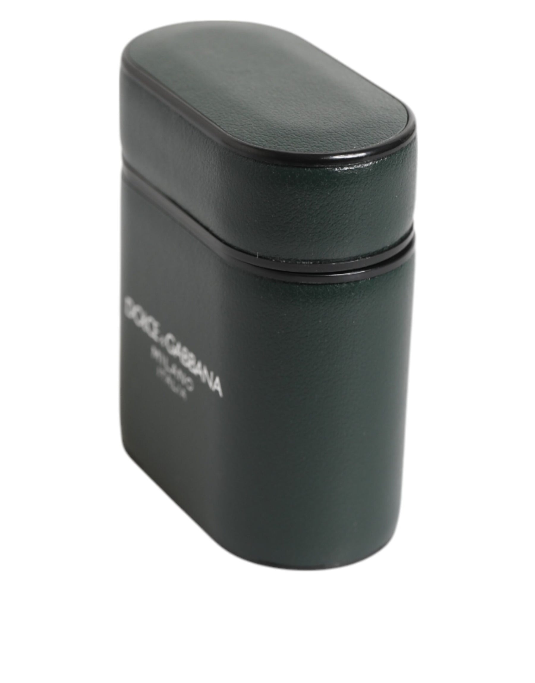Dolce & Gabbana Army Green Calfskin Leather Logo Flip Holder Airpods Case | Regal Royce