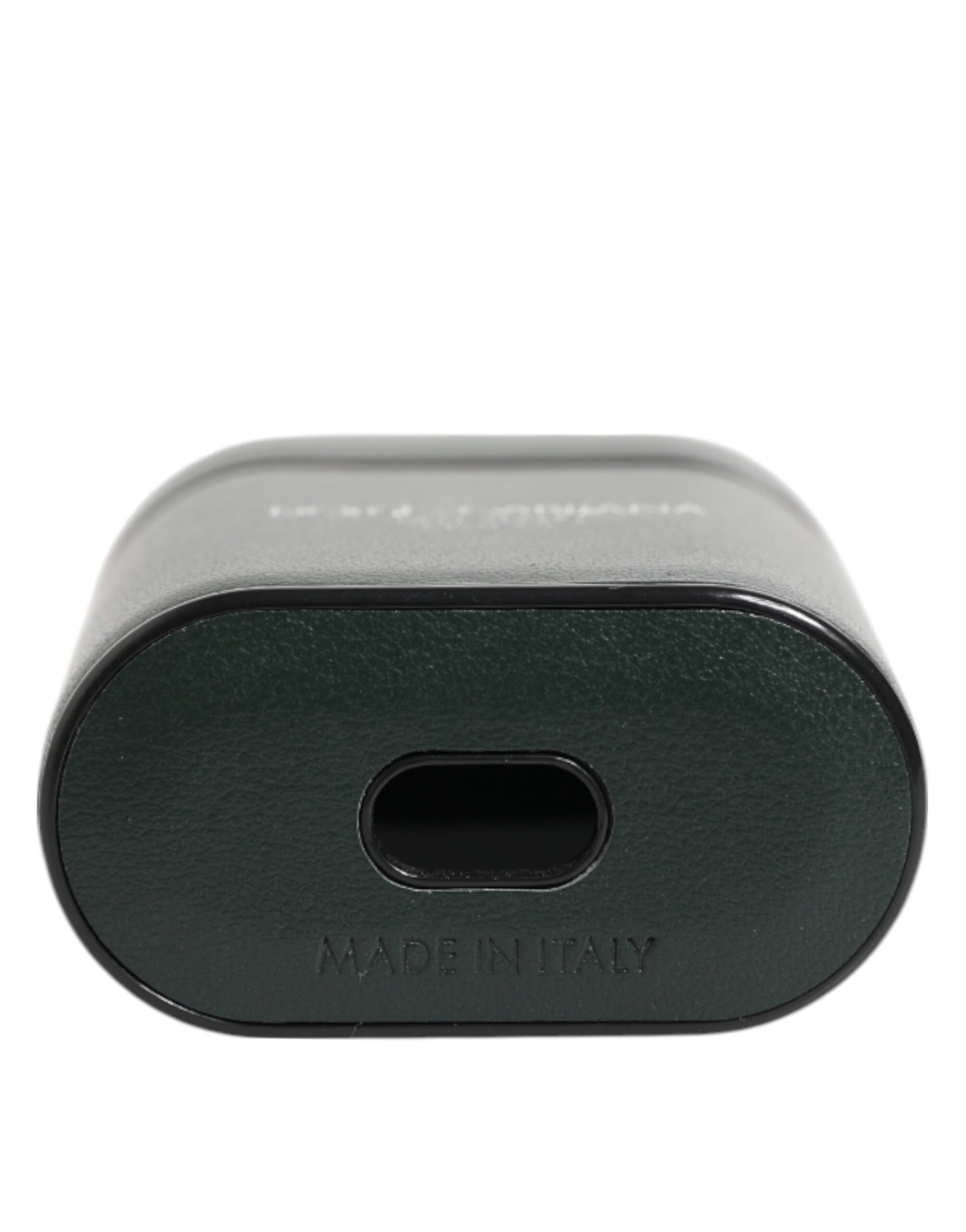 Dolce & Gabbana Army Green Calfskin Leather Logo Flip Holder Airpods Case | Regal Royce