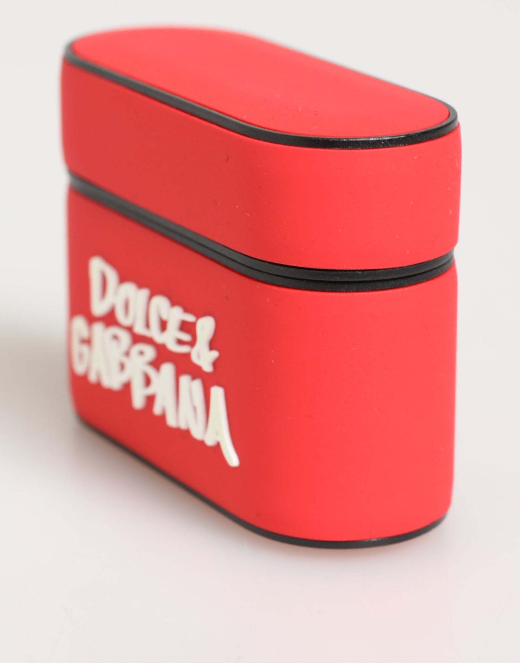 Dolce & Gabbana Red PVC DG Logo Embossed Men Flip Holder  Airpods Case | Regal Royce