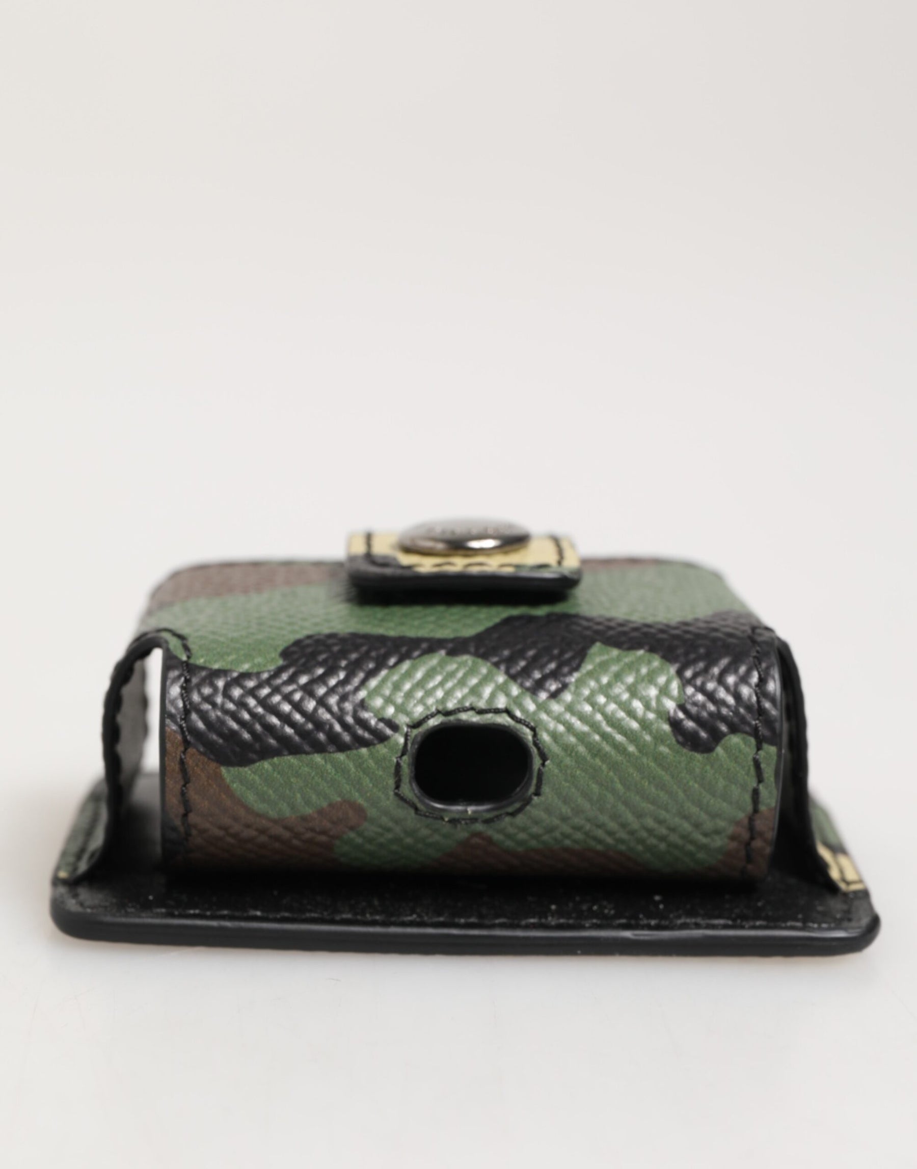 Dolce & Gabbana Multicolor Camouflage Leather Metal Accessory Airpods Case | Regal Royce