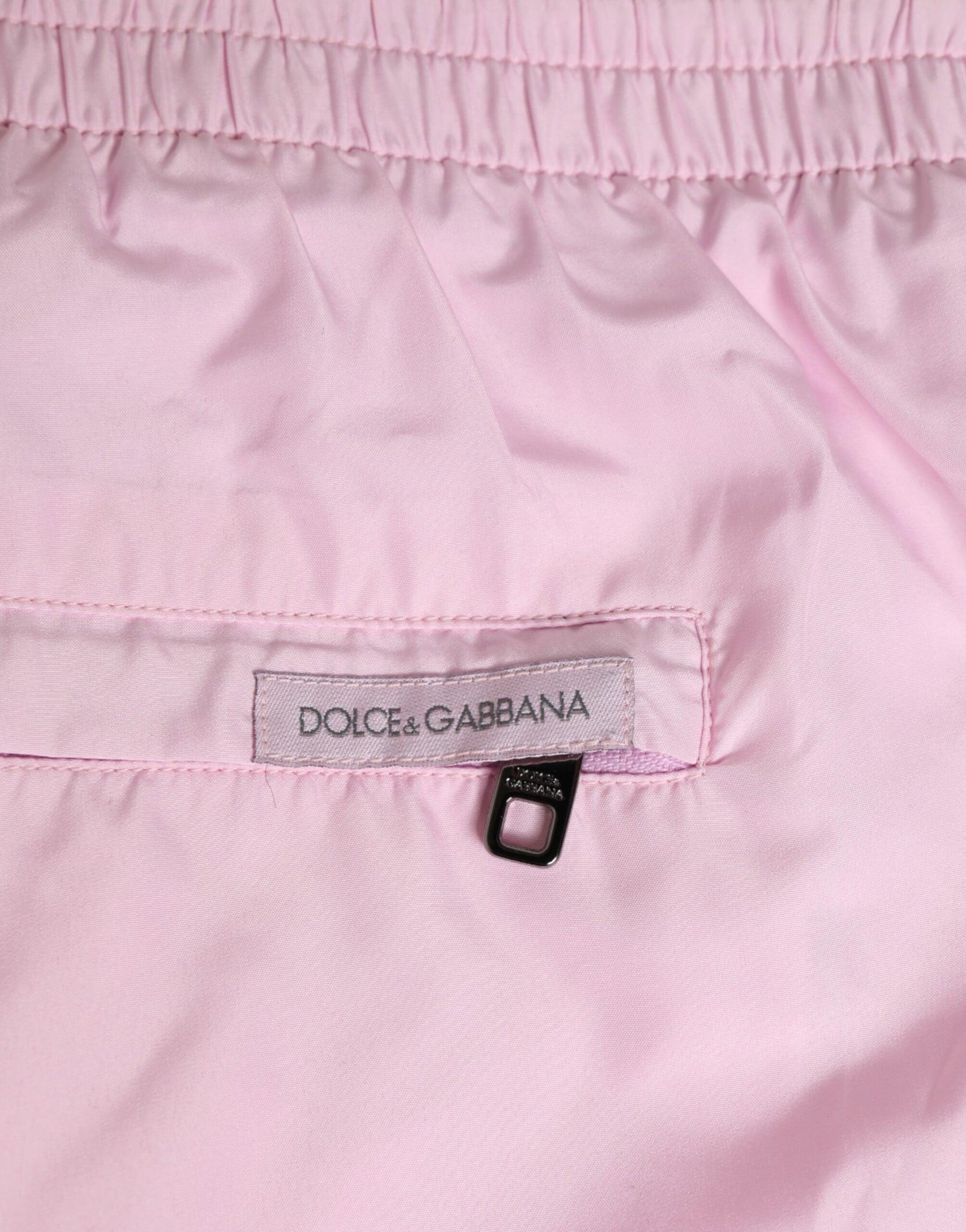 Dolce & Gabbana Pink Nylon Logo Side Stripe Beachwear Men Swimwear | Regal Royce
