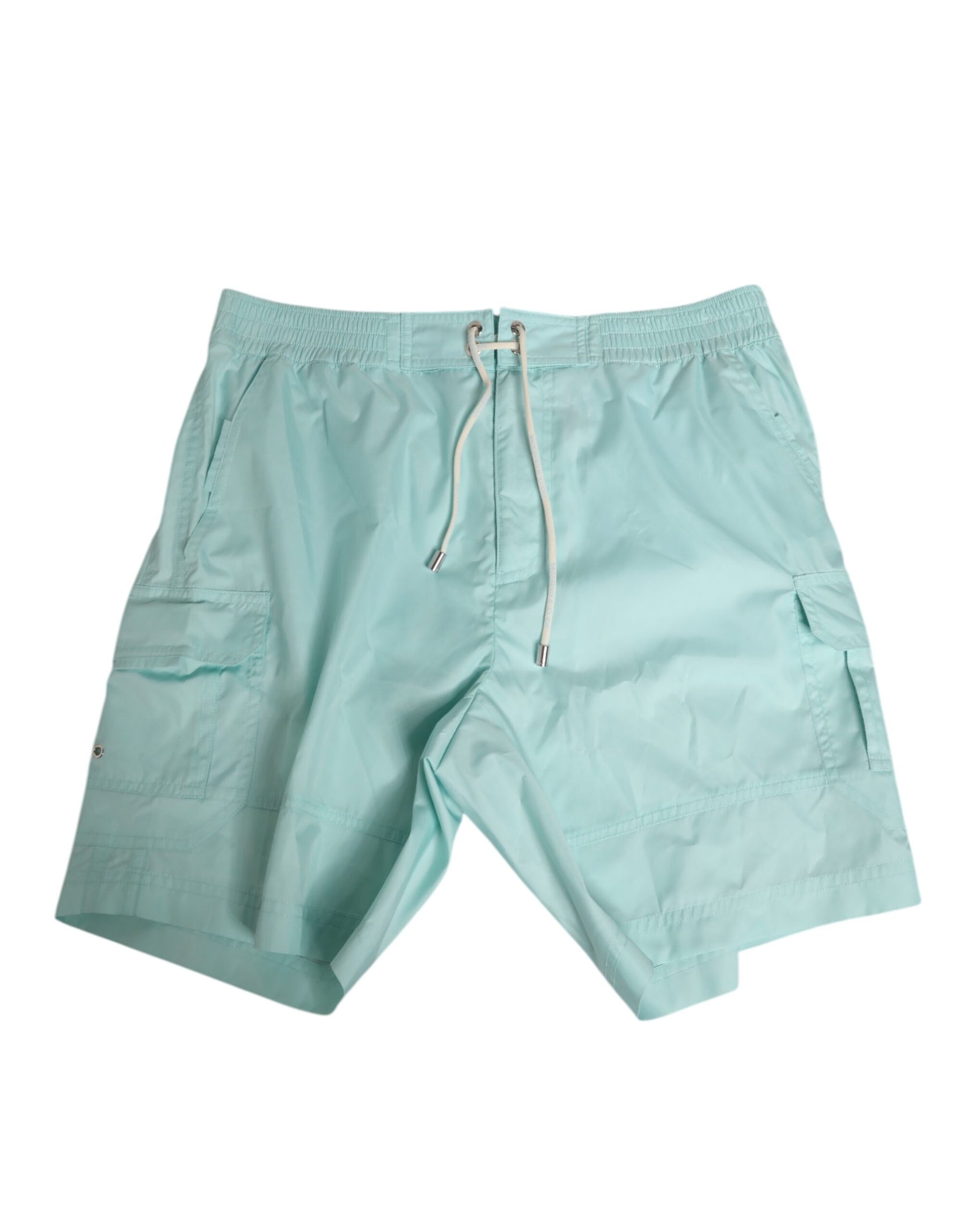 Dolce & Gabbana Aqua Blue Polyester Beachwear Men Shorts Swimwear | Regal Royce