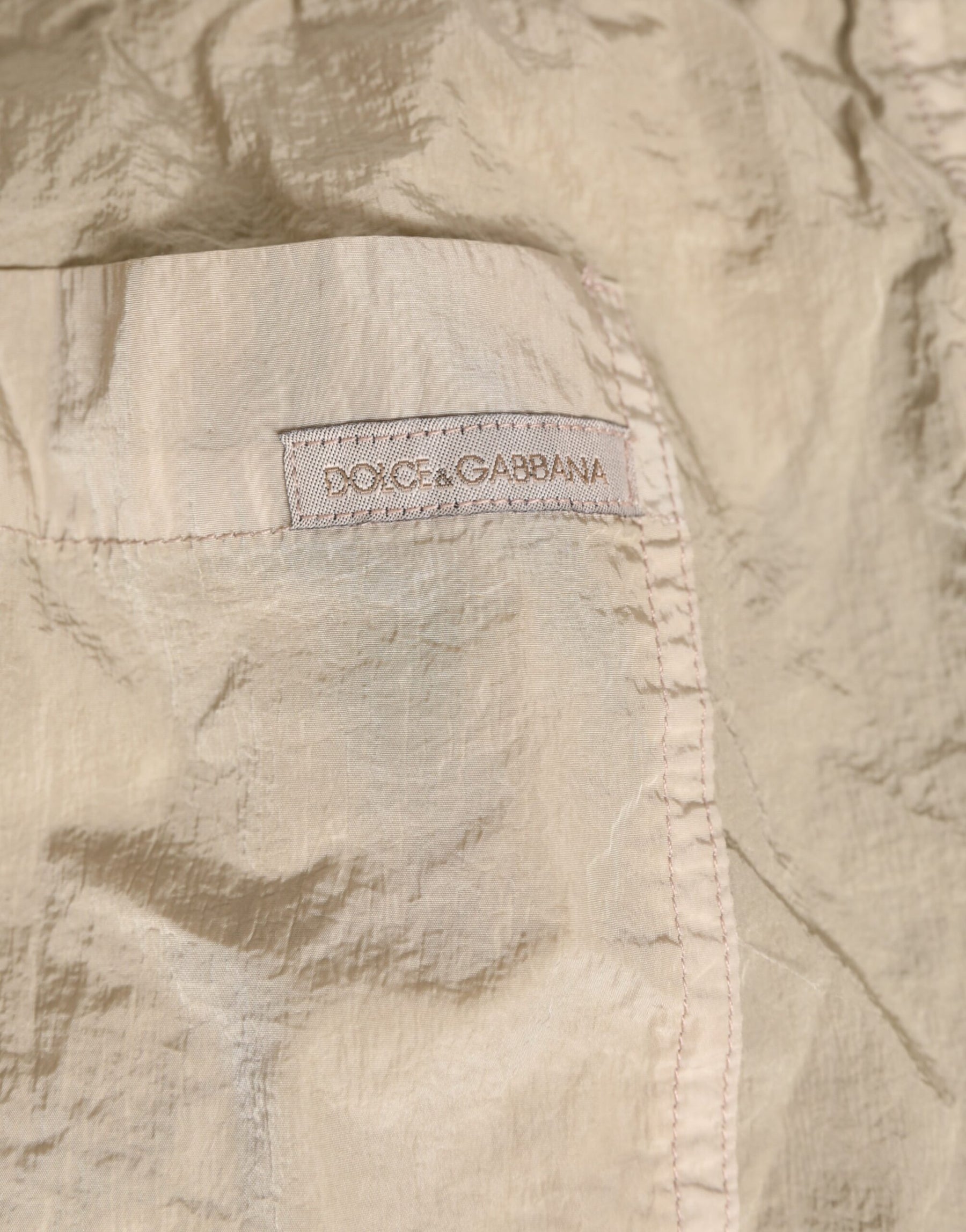 Dolce & Gabbana Beige Nylon Beachwear Men Boxer Short Swimwear | Regal Royce