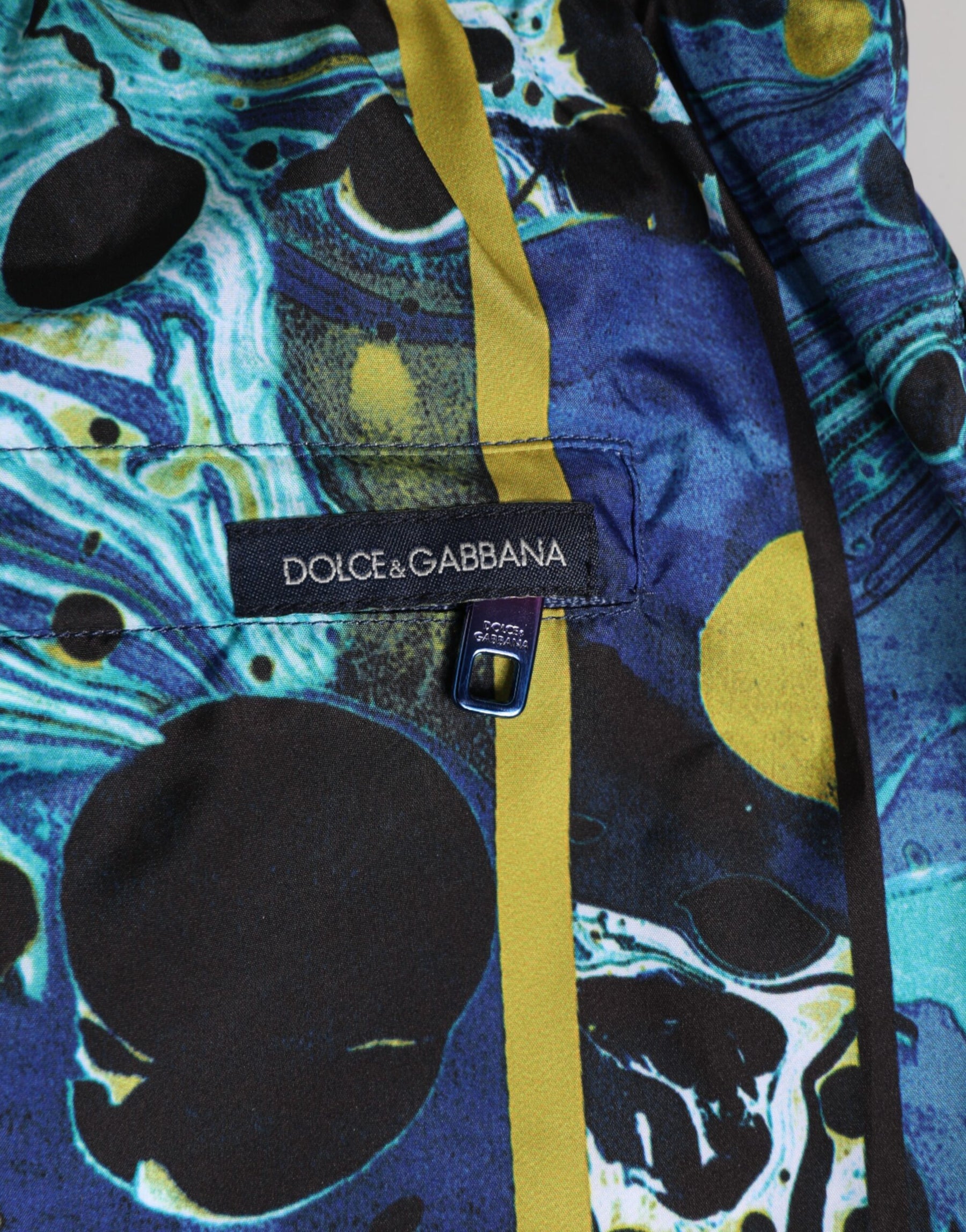 Dolce & Gabbana Blue Marble Print Logo Men Boxer Short Swimwear | Regal Royce