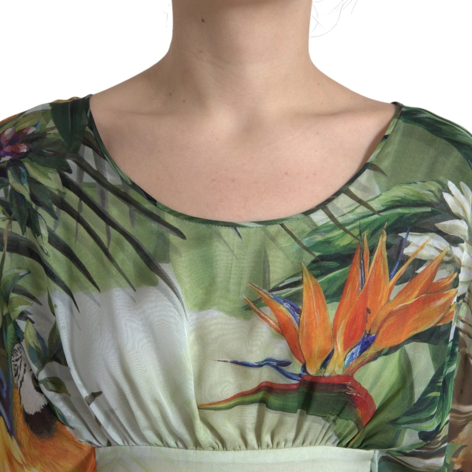 Dolce & Gabbana Multicolor Silk Jungle Print Women Maxi Dress | Regal Royce