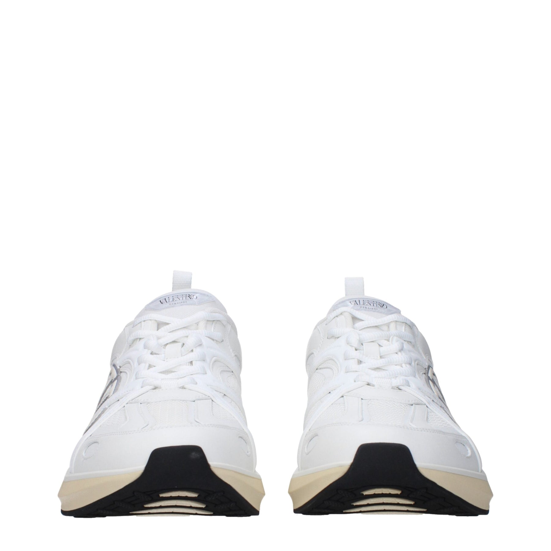 Valentino Garavani White Fabric Athletic Sneakers | Regal Royce