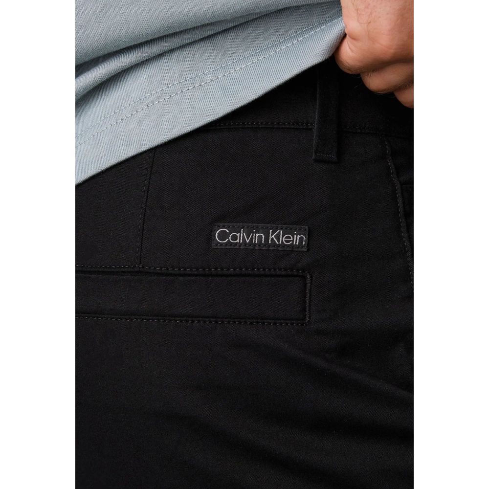Calvin Klein Jeans Black Recycled Cotton Chino Pants | Regal Royce