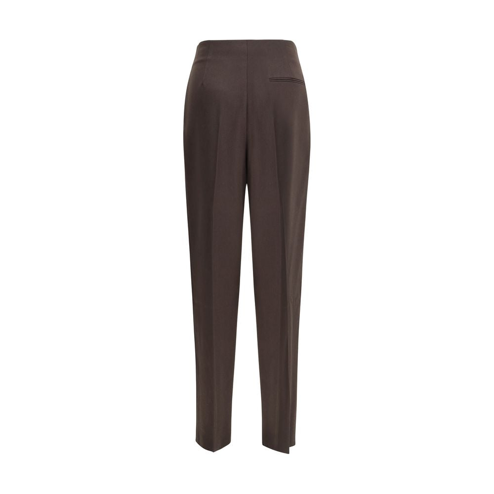 Giorgio Armani Brown Fleece Wool Casual Pants