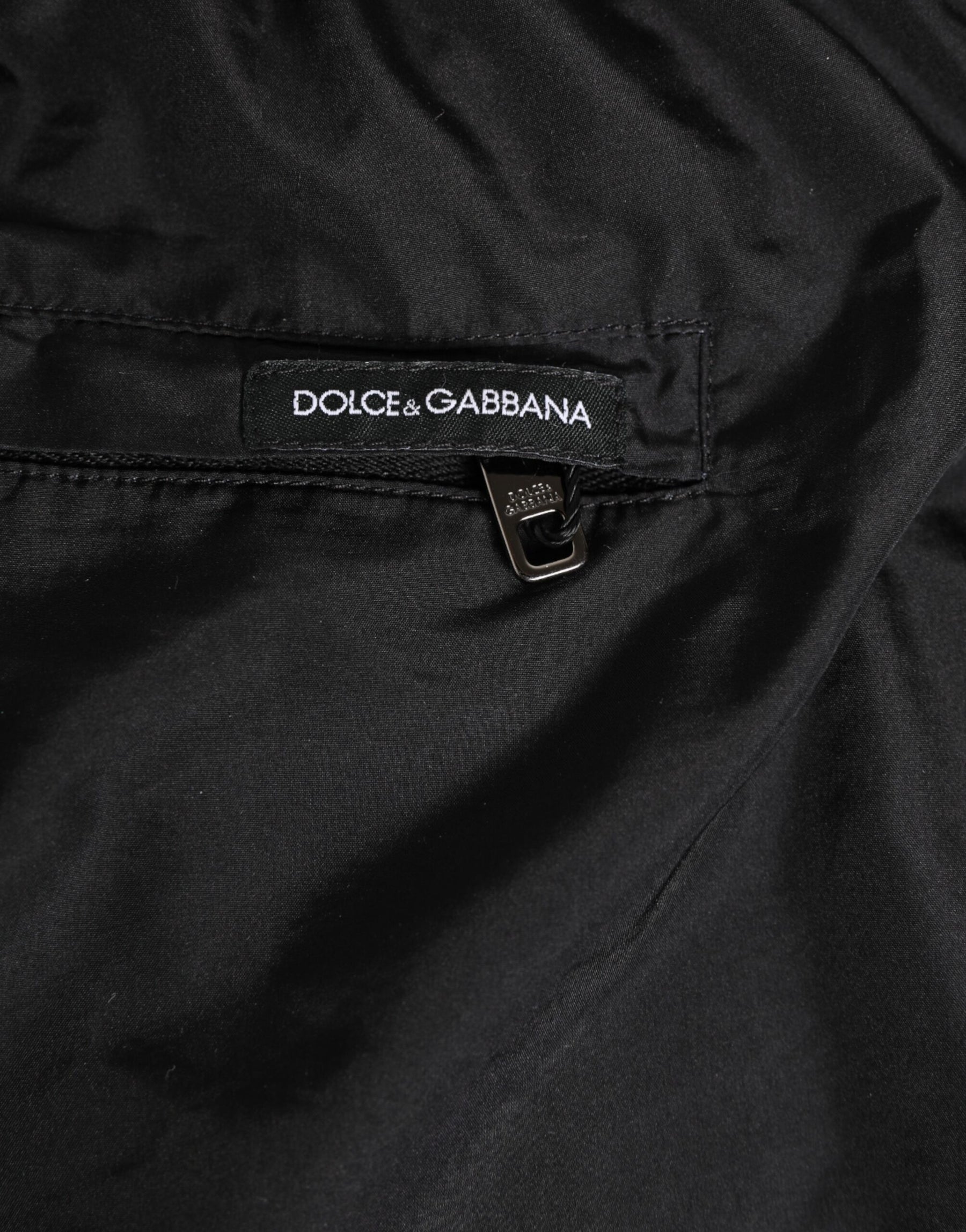 Dolce & Gabbana Black White Striped DG Logo Men Short  Swimwear | Regal Royce