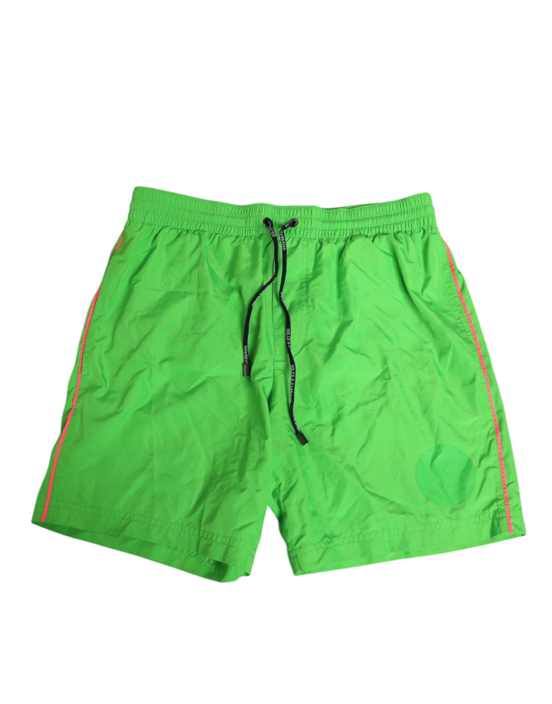 Dolce & Gabbana Green Nylon Drawstring Men Shorts Swimwear | Regal Royce