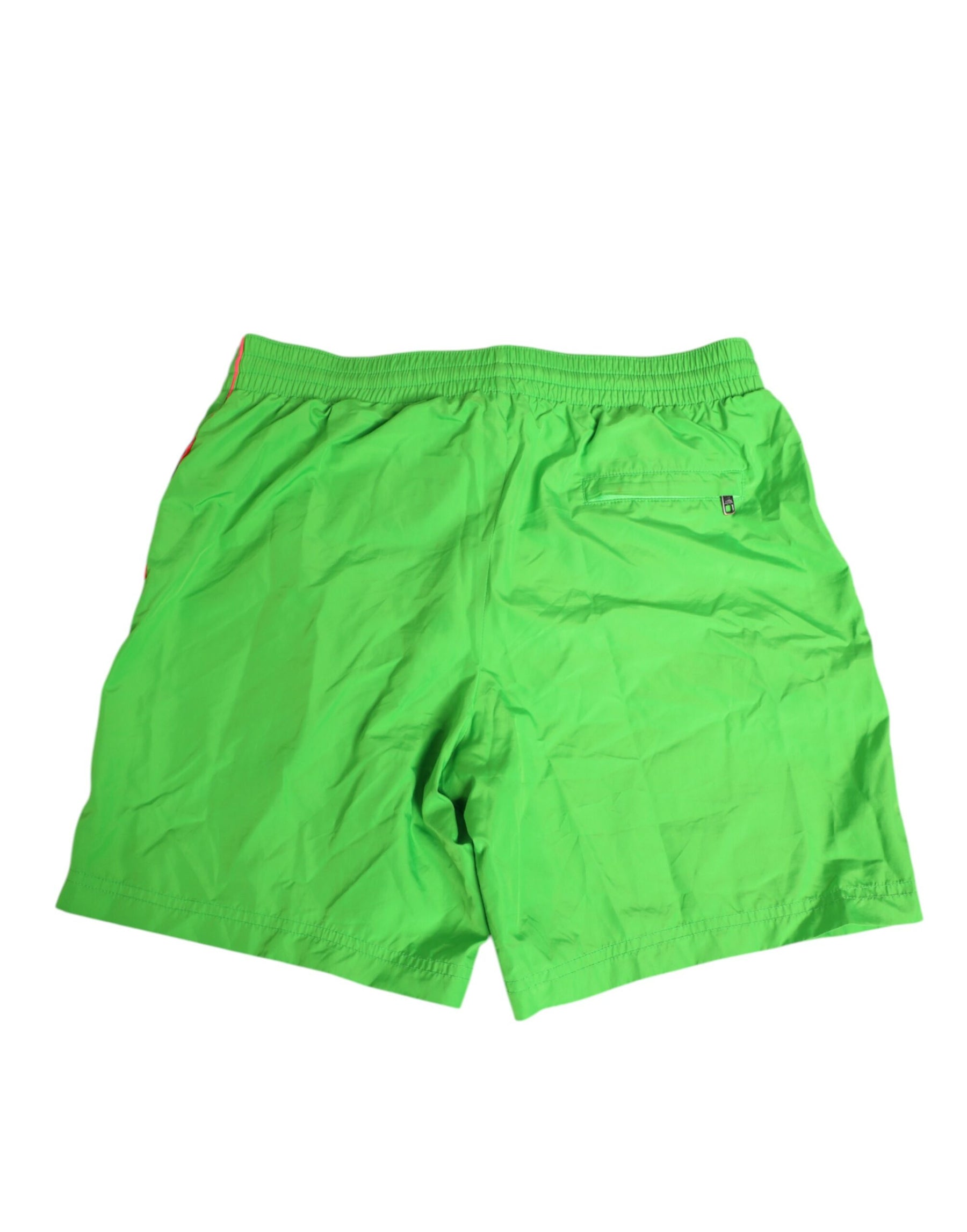 Dolce & Gabbana Green Nylon Drawstring Men Shorts Swimwear | Regal Royce