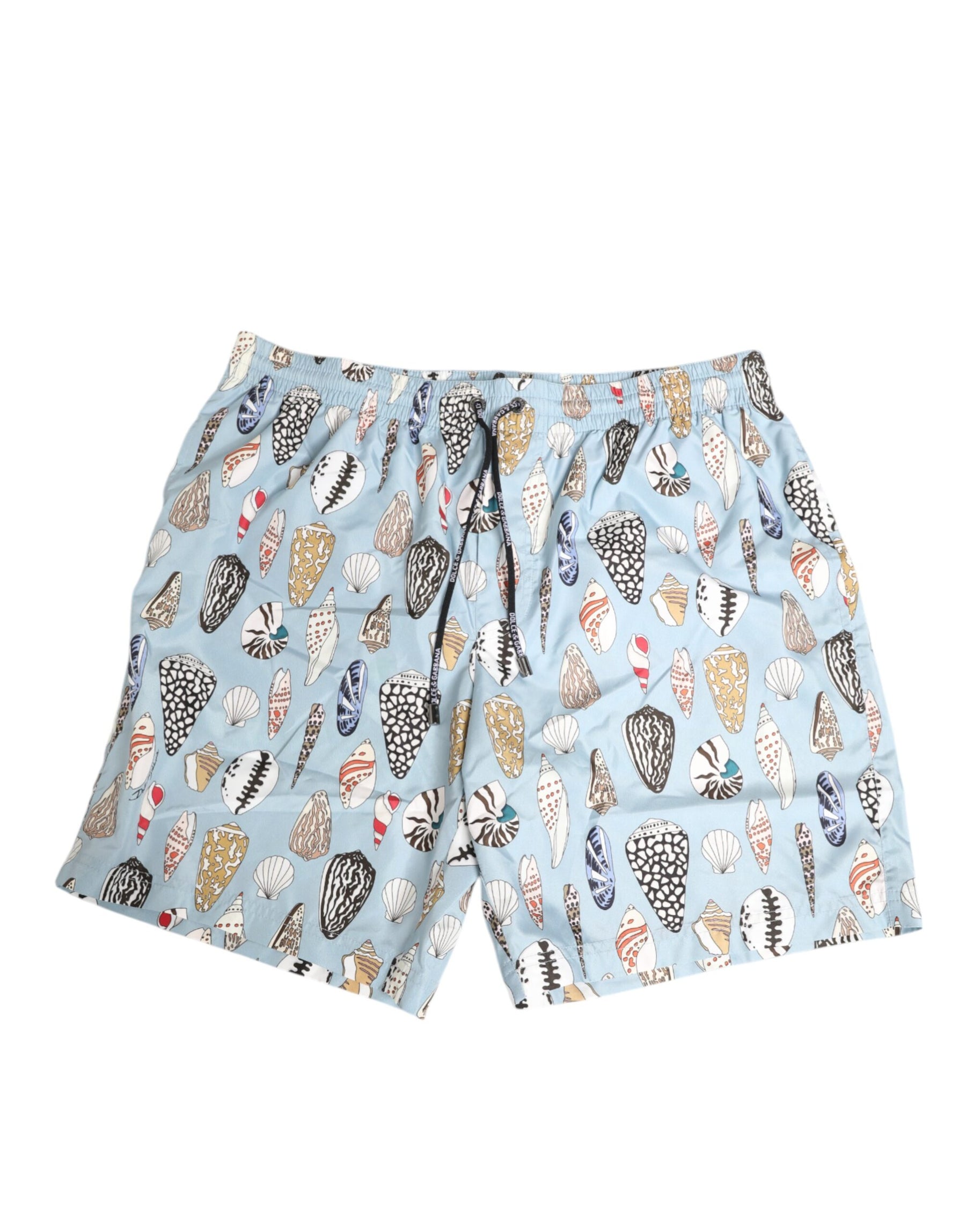 Dolce & Gabbana Blue Seashell Print Nylon Men Shorts Swimwear | Regal Royce
