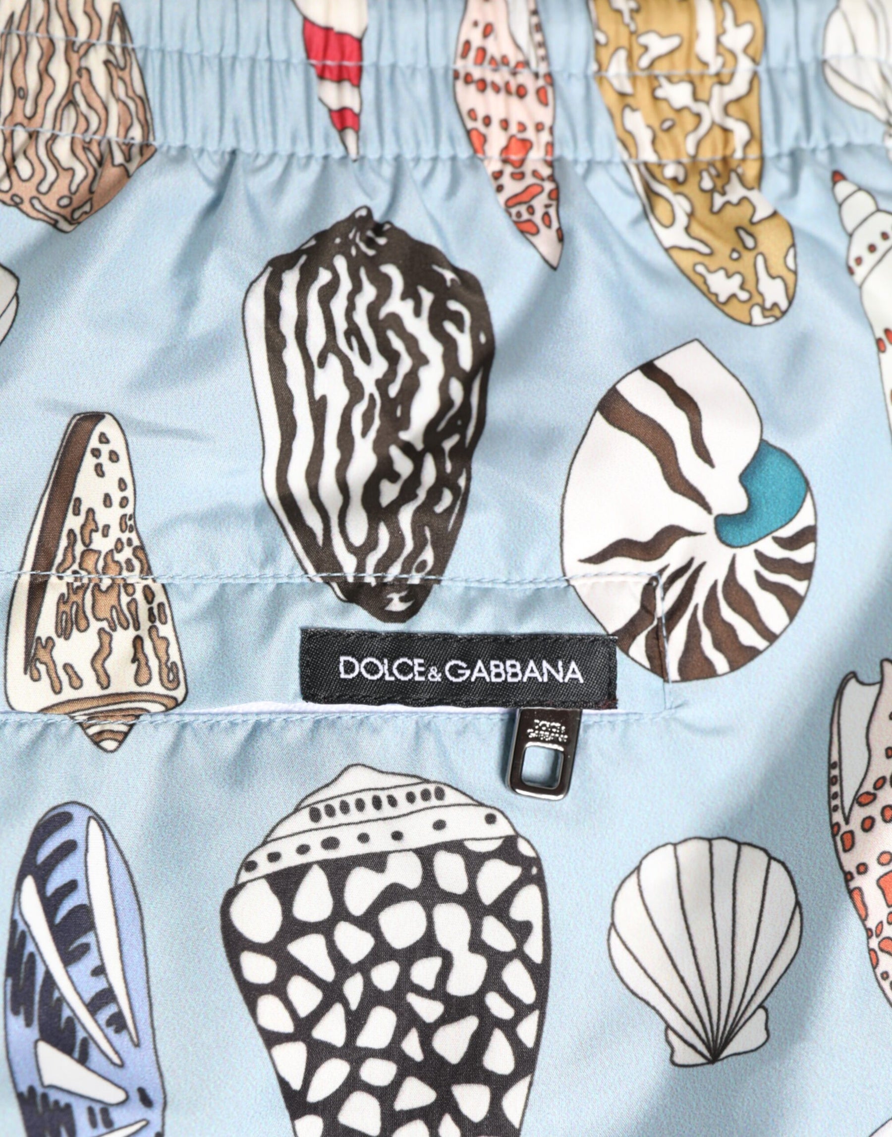 Dolce & Gabbana Blue Seashell Print Nylon Men Shorts Swimwear | Regal Royce