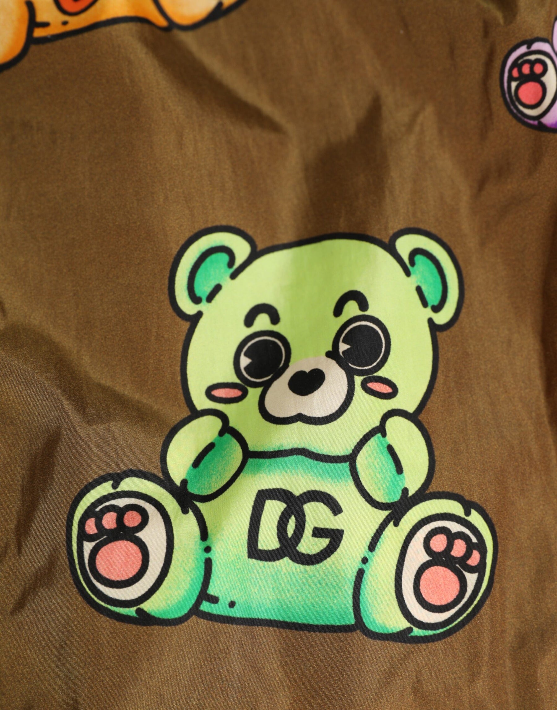 Dolce & Gabbana Brown Multicolor Teddy Bear Men Shorts Swimwear | Regal Royce