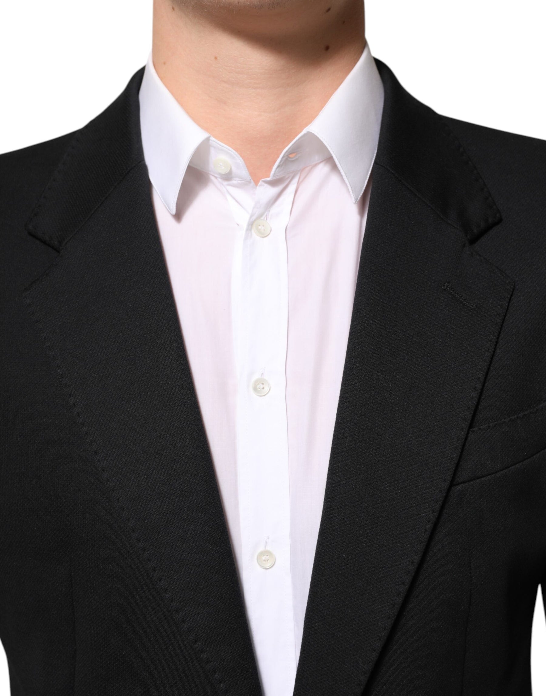 Dolce & Gabbana Dark Blue Cotton Men Jacket Coat Blazer Suit | Regal Royce