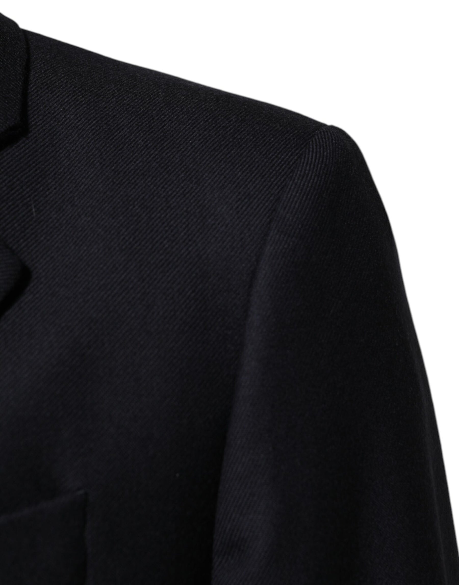 Dolce & Gabbana Dark Blue Wool Men Jacket Coat Blazer Suit | Regal Royce