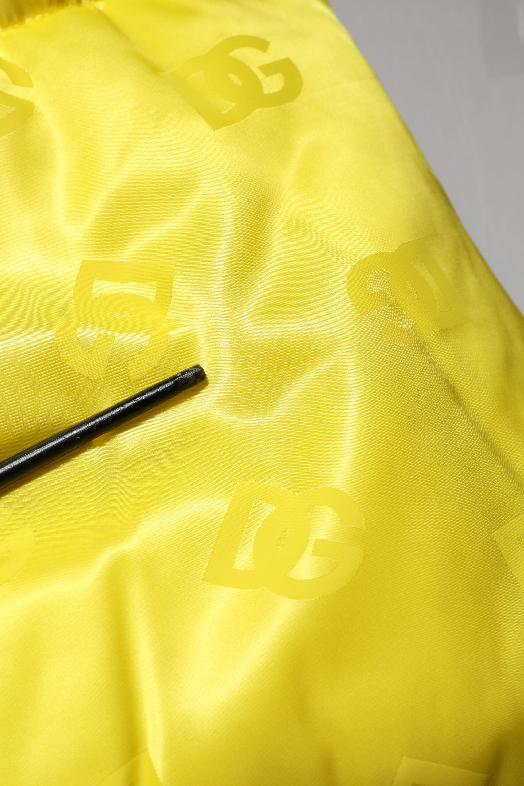 Dolce & Gabbana Yellow Nylon Logo Puffer Bomber Men Jacket | Regal Royce
