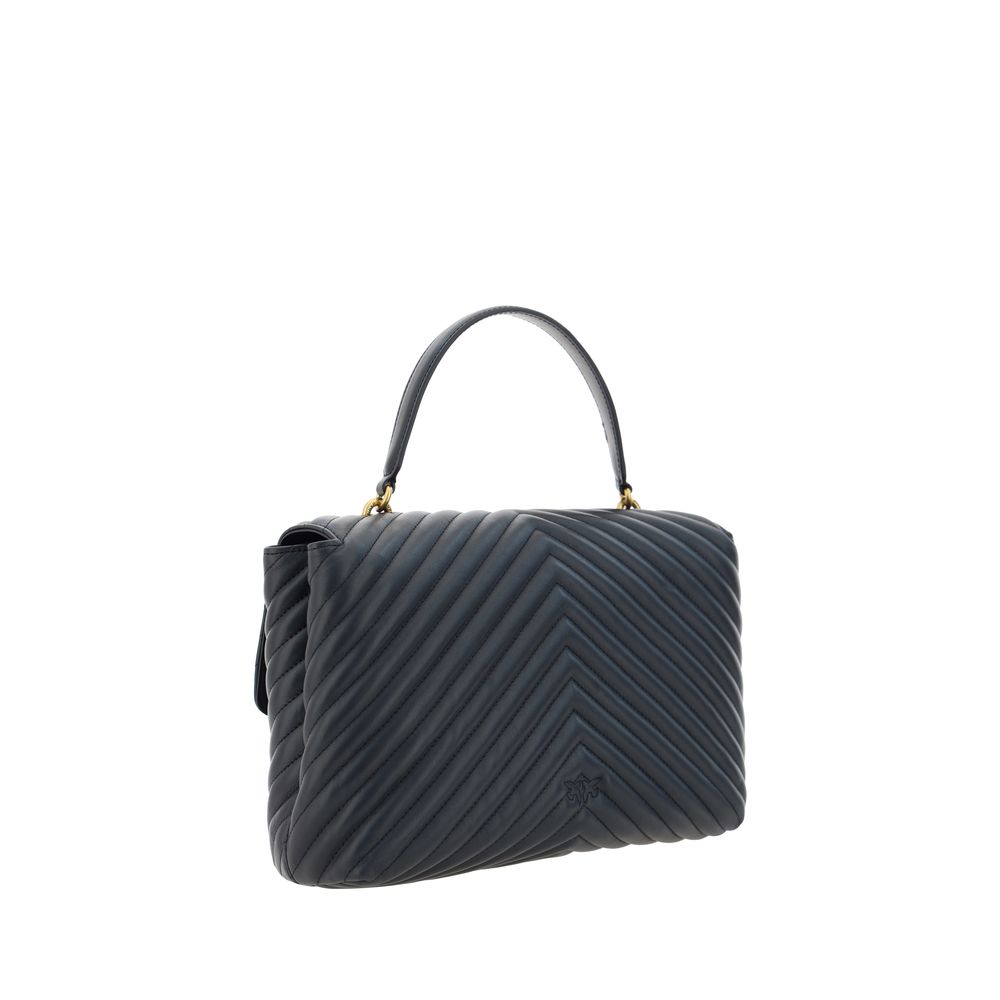 PINKO Black Calf Leather Bos Taurus Handbag | Regal Royce