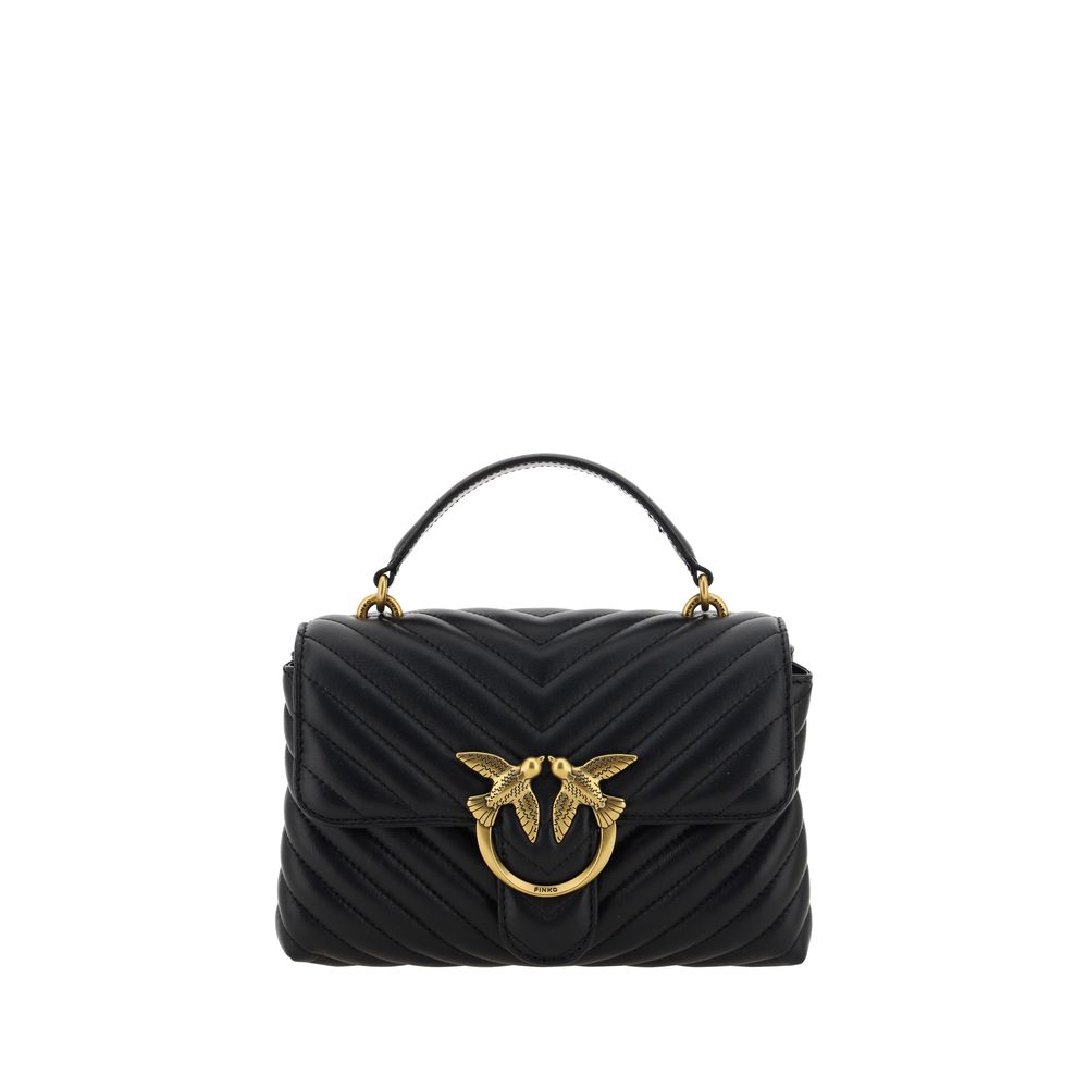 PINKO Black Calf Leather Bos Taurus Handbag | Regal Royce