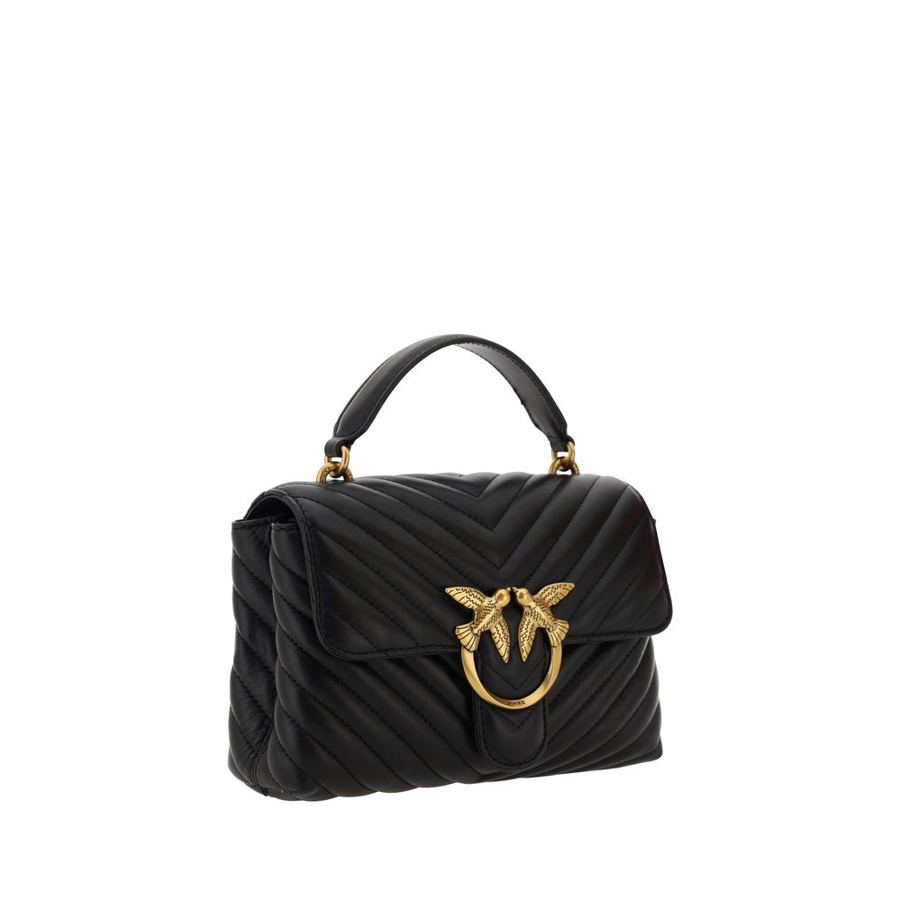 PINKO Black Calf Leather Bos Taurus Handbag | Regal Royce