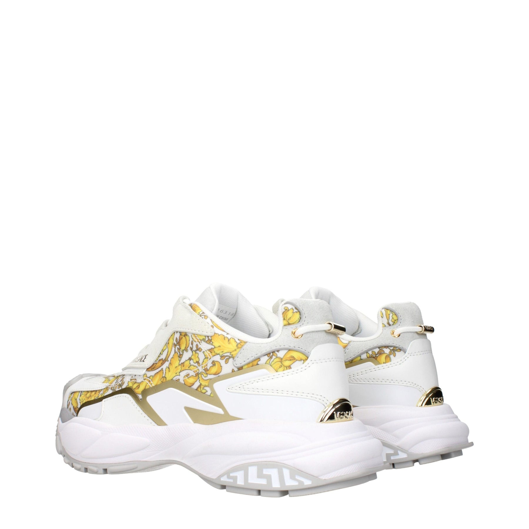 Versace Gold Fabric Low Top Sneakers | Regal Royce