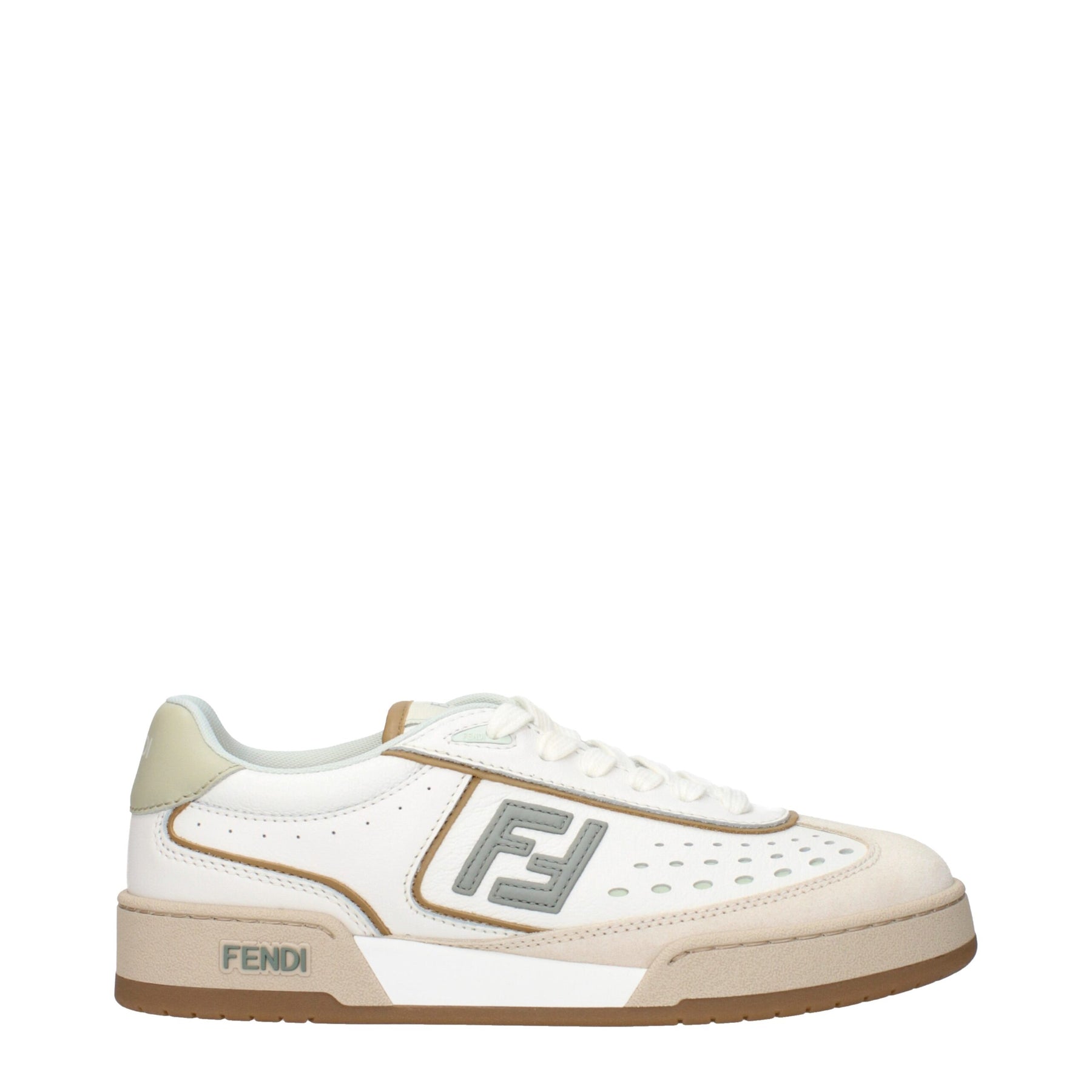 Fendi White Leather Low Top Sneakers | Regal Royce
