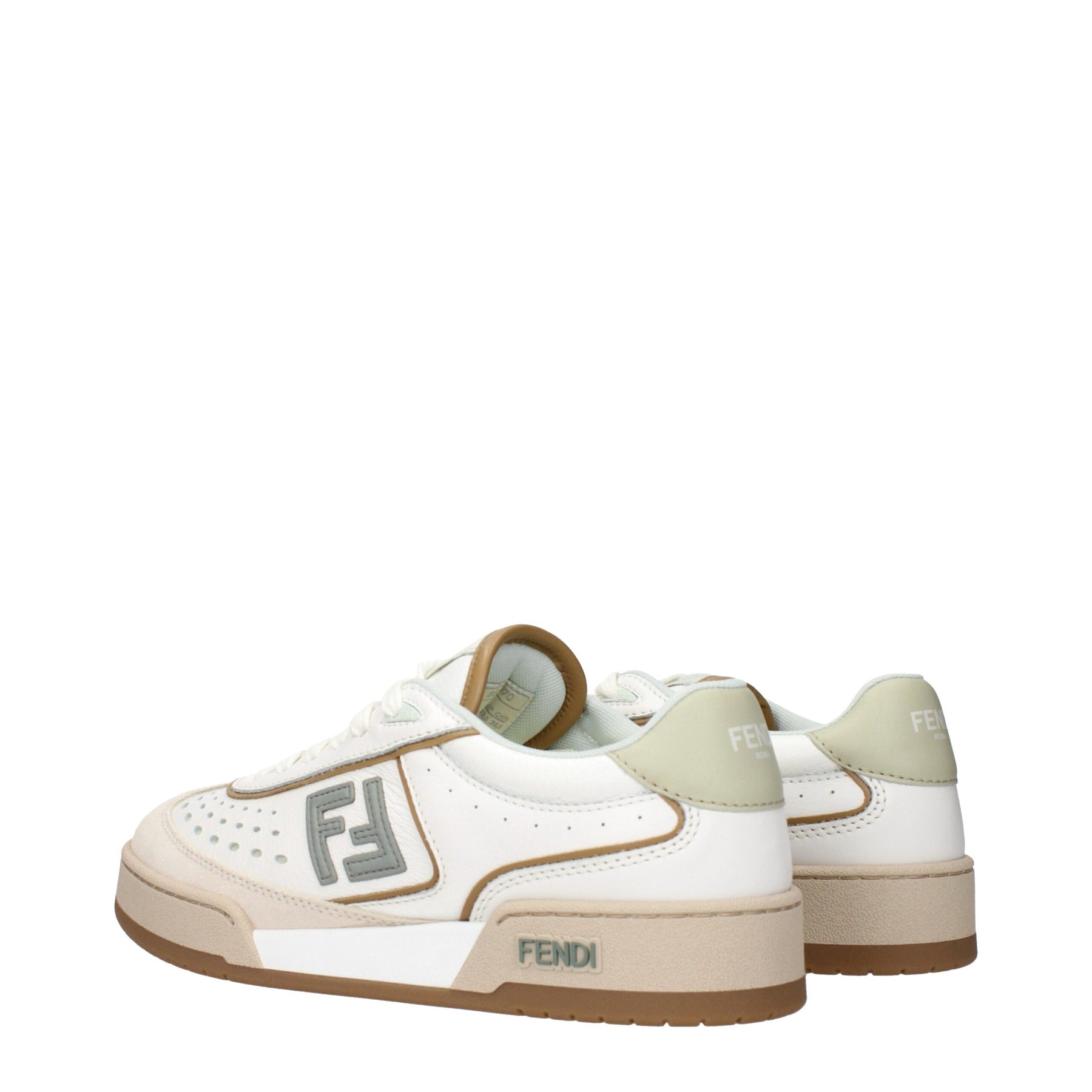 Fendi White Leather Low Top Sneakers | Regal Royce