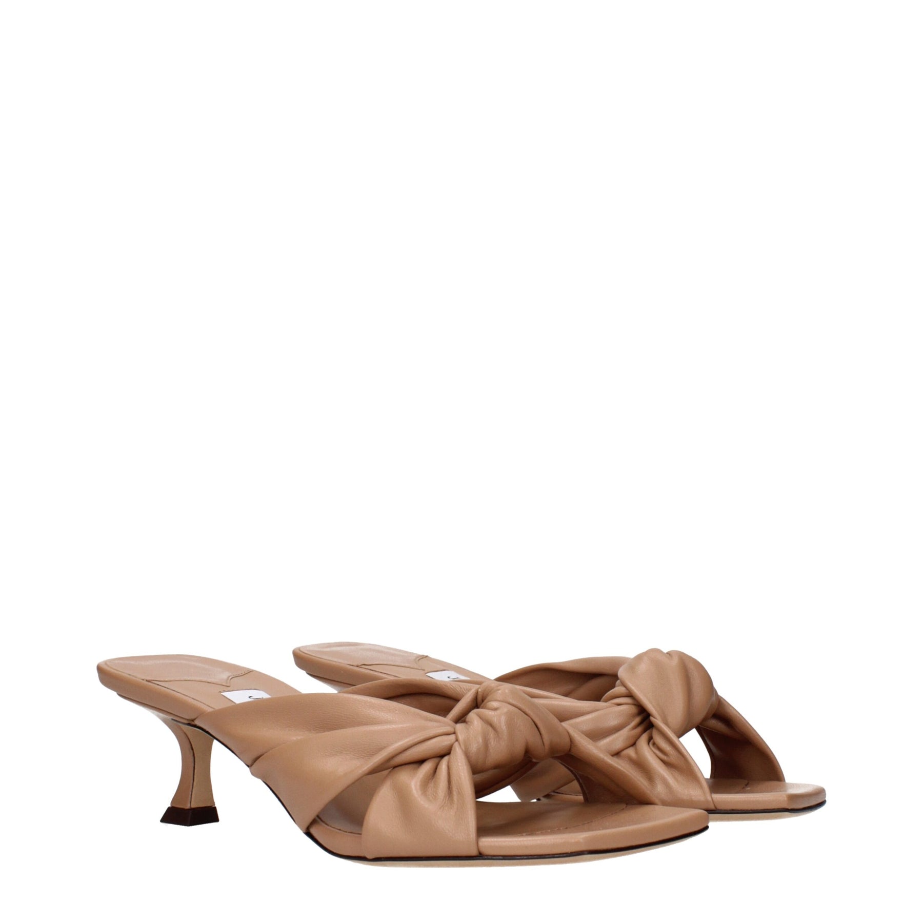 Jimmy Choo Beige Leather Flat Sandals | Regal Royce