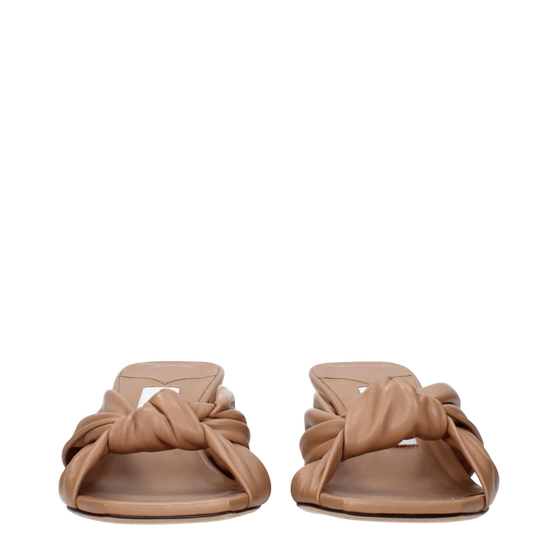 Jimmy Choo Beige Leather Flat Sandals | Regal Royce