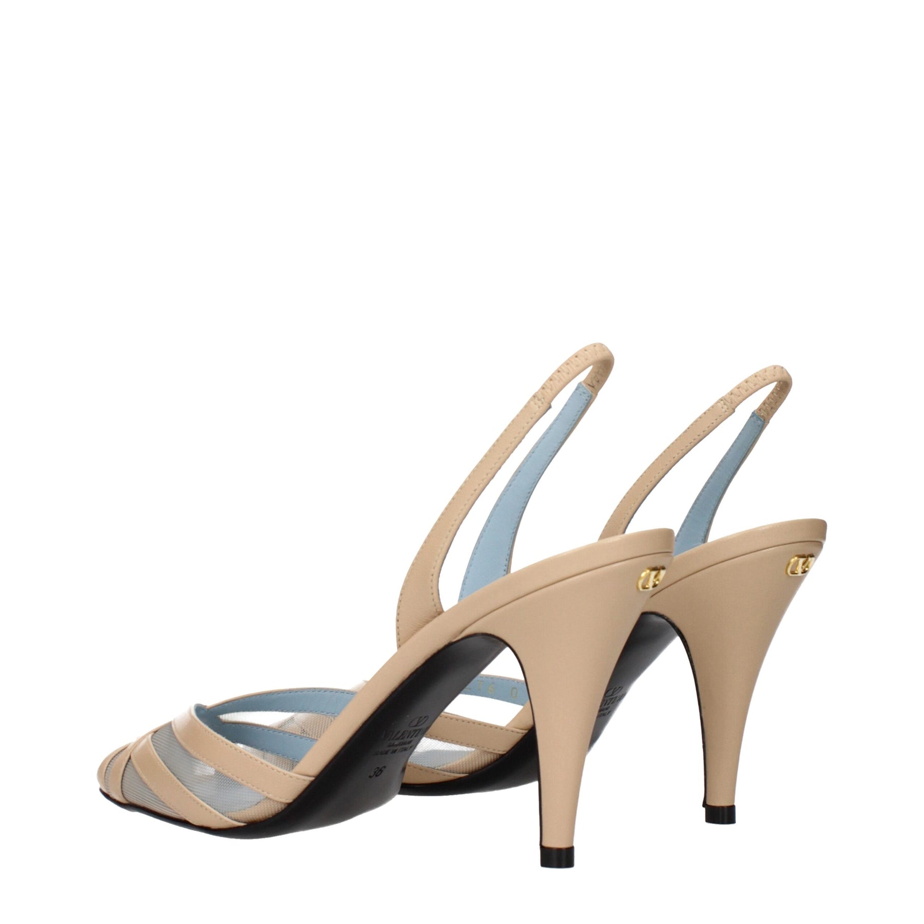 Valentino Garavani Beige Leather Stiletto Heel Sandals | Regal Royce