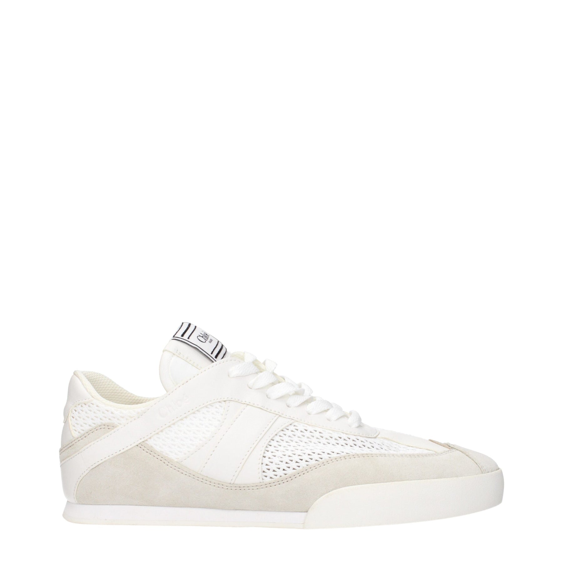Chloé White Fabric Low Top Sneakers | Regal Royce