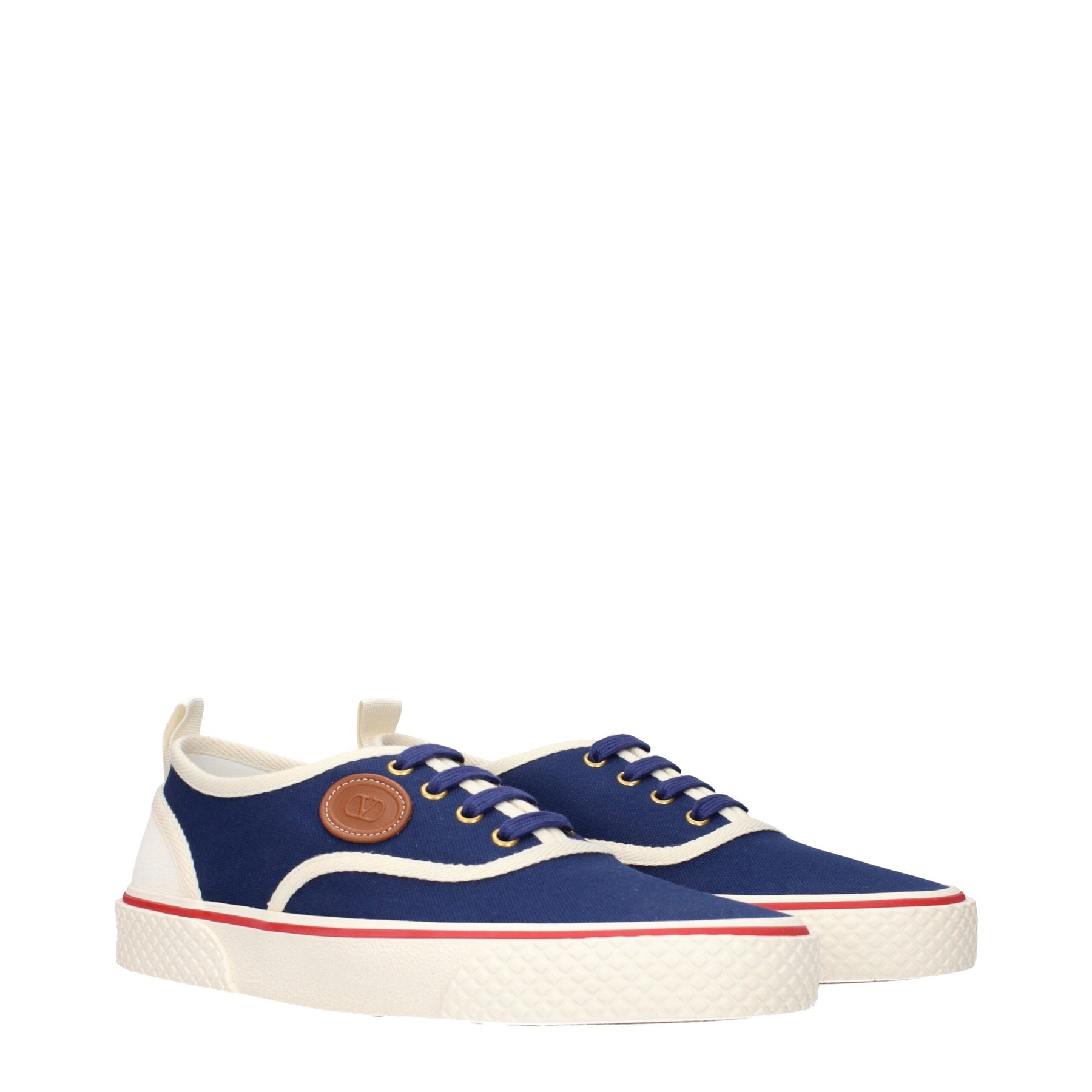 Valentino Garavani Blue Fabric Low Top Sneakers | Regal Royce