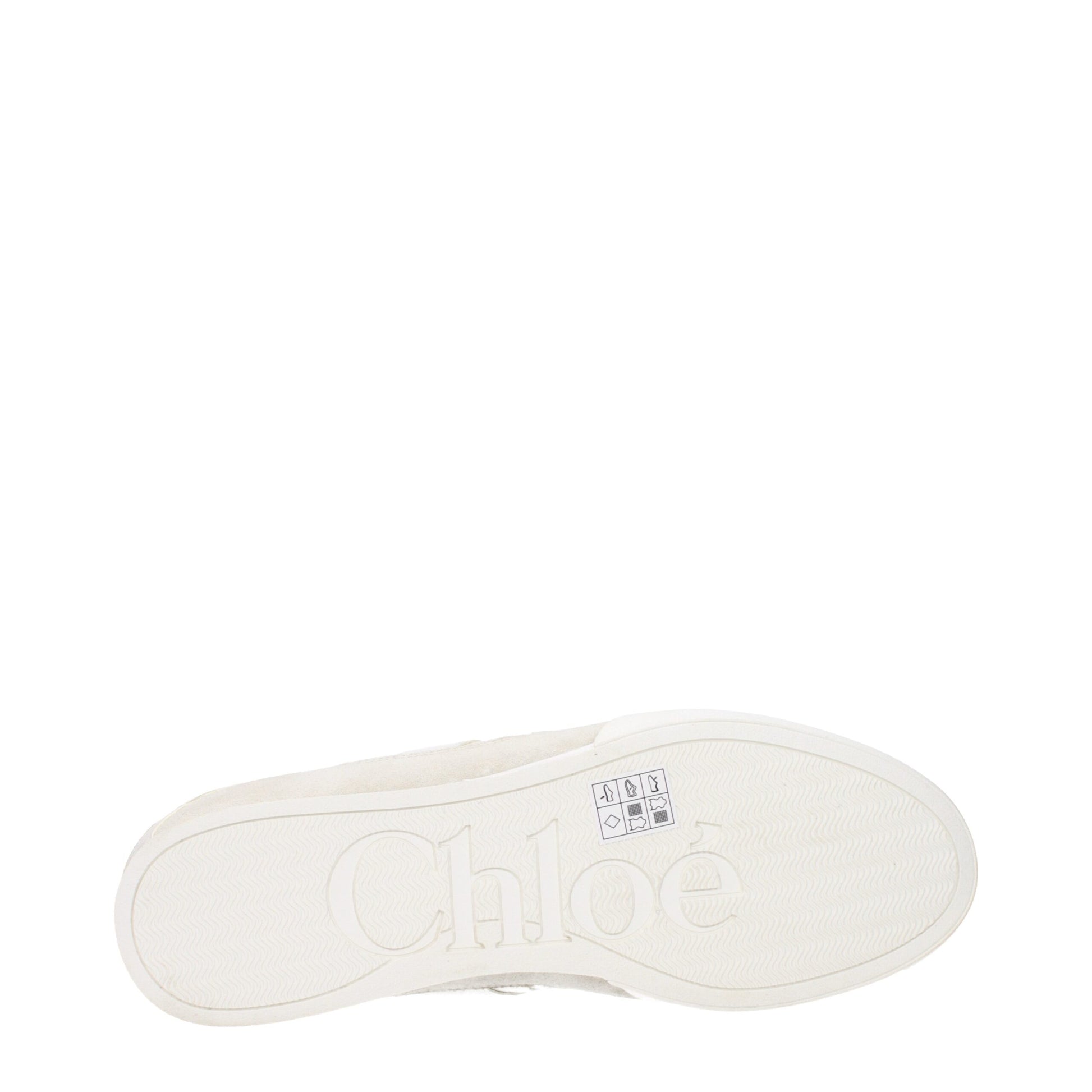 Chloé White Fabric Low Top Sneakers