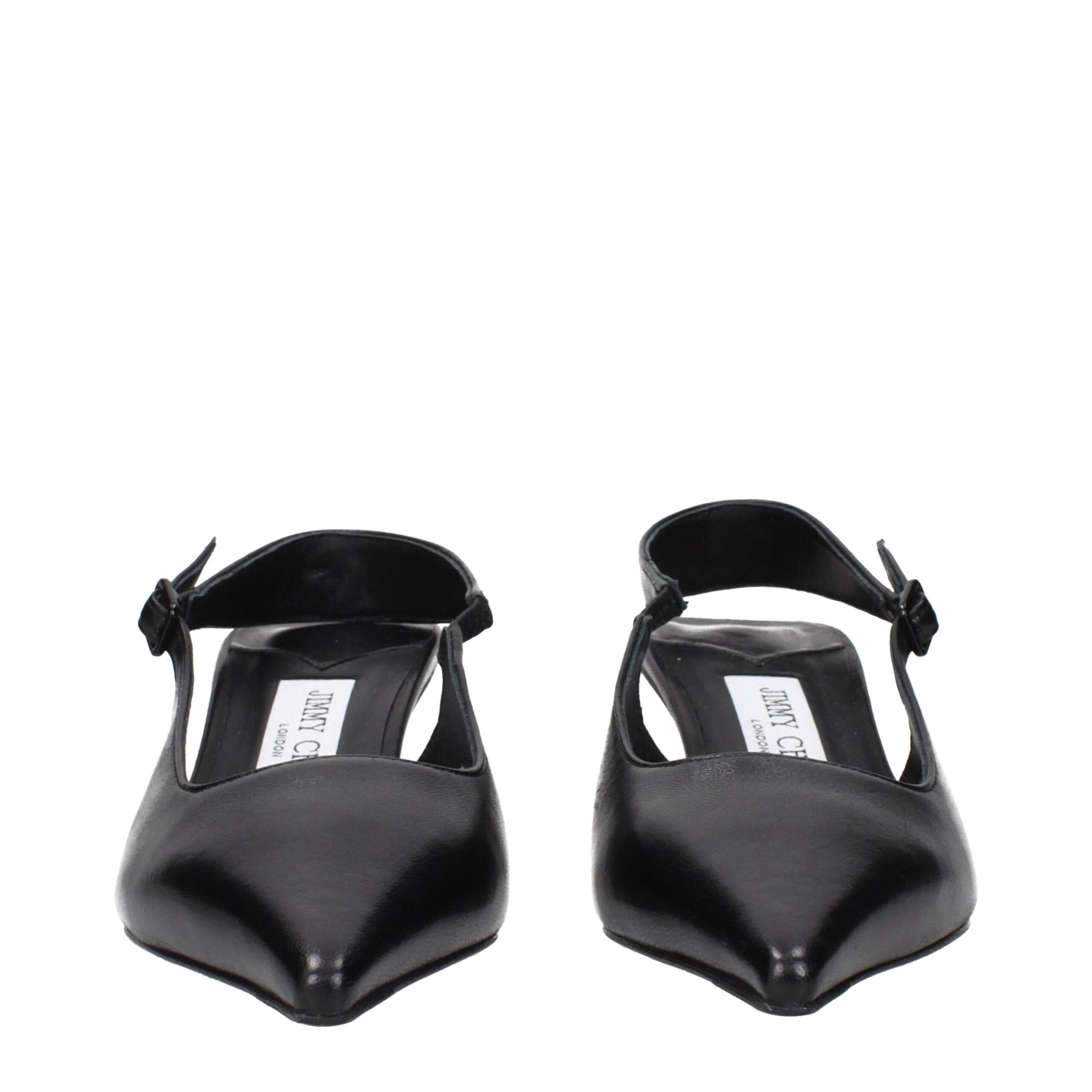 Jimmy Choo Black Leather Flat Sandals | Regal Royce
