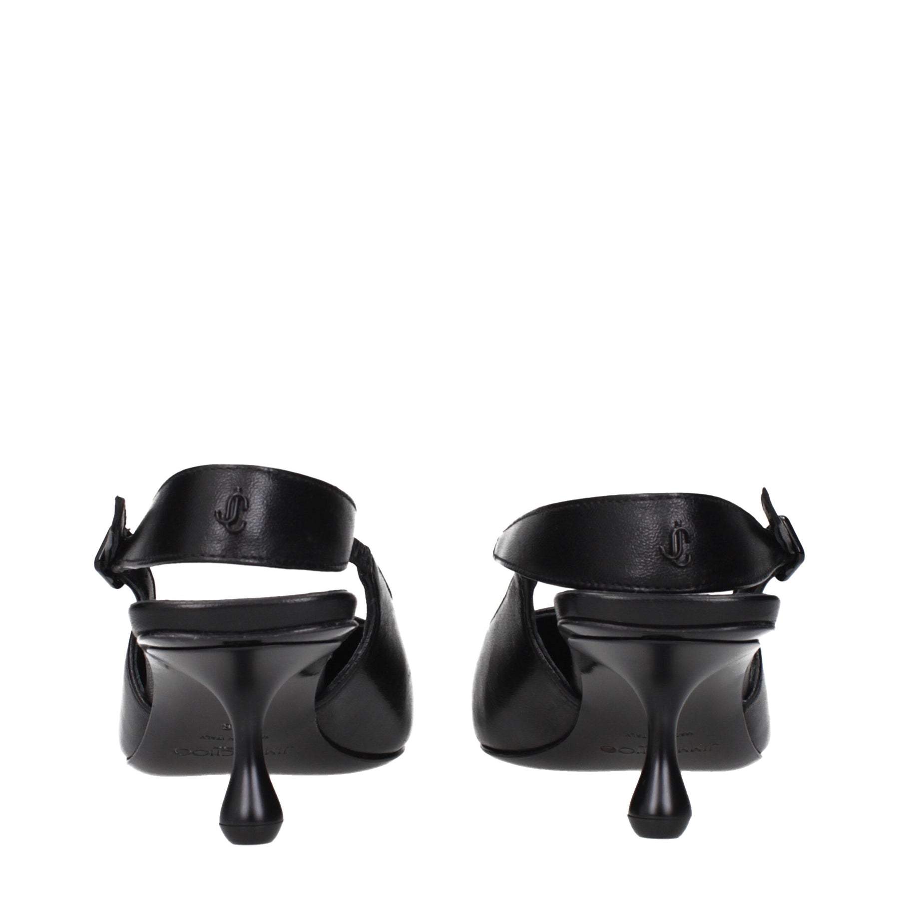 Jimmy Choo Black Leather Flat Sandals | Regal Royce