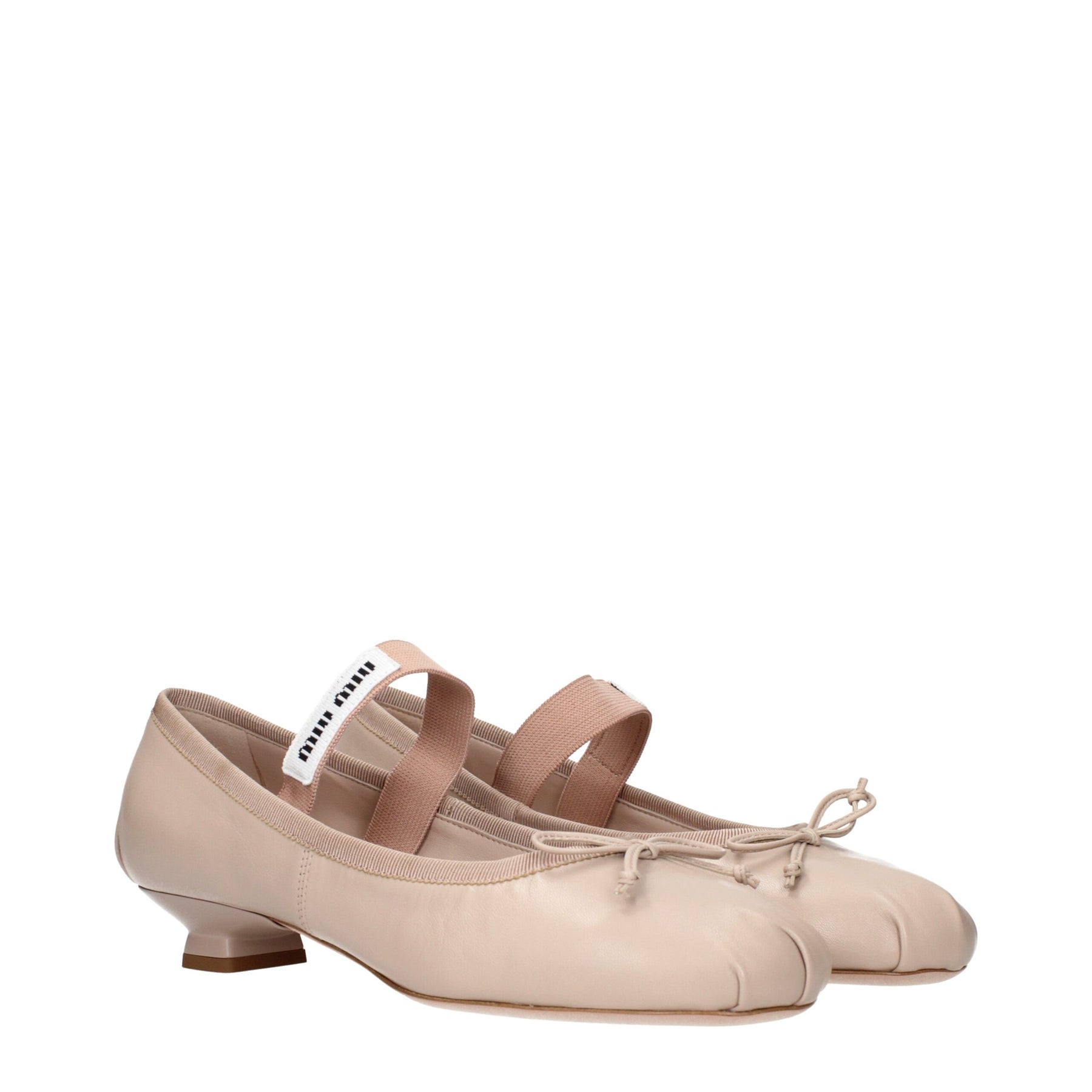 Miu Miu Pink Leather Ballet Flats | Regal Royce