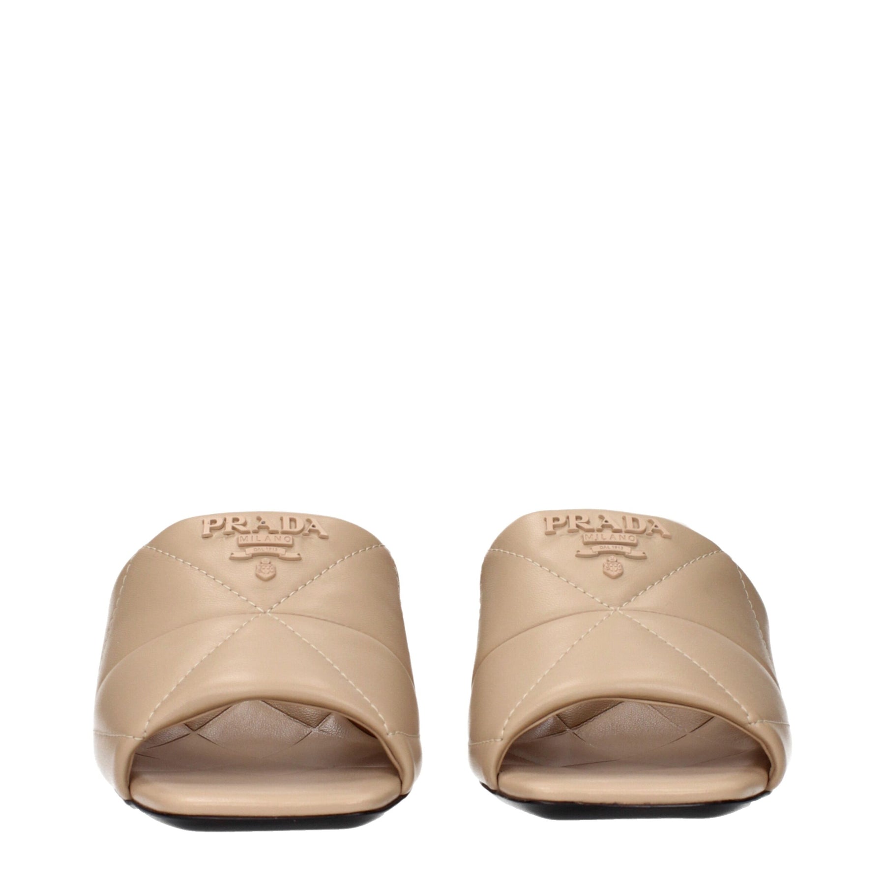 Prada Beige Leather Slippers | Regal Royce