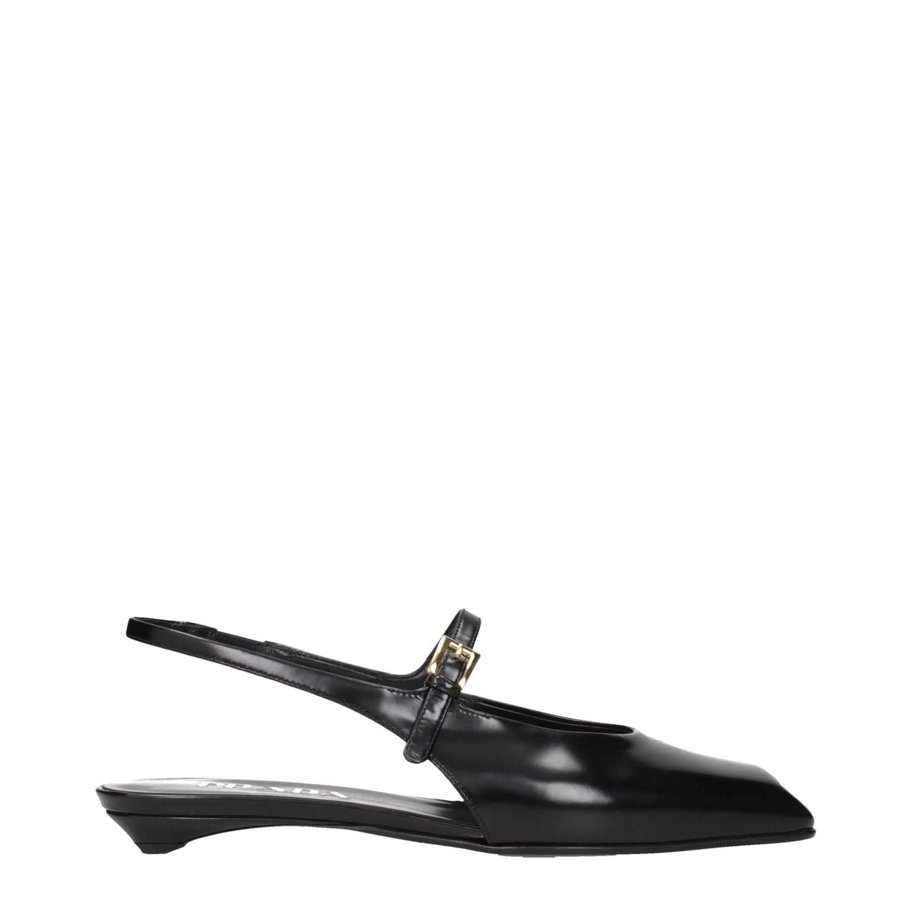 Prada Black Leather Flat Sandals | Regal Royce